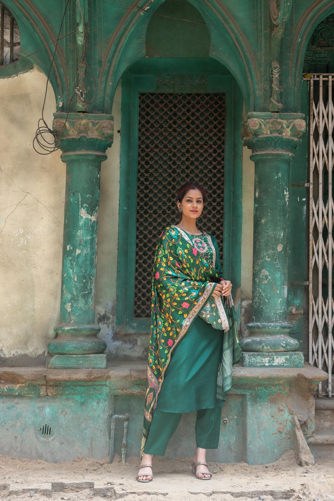 Russian silk kurta Gajji dupatta