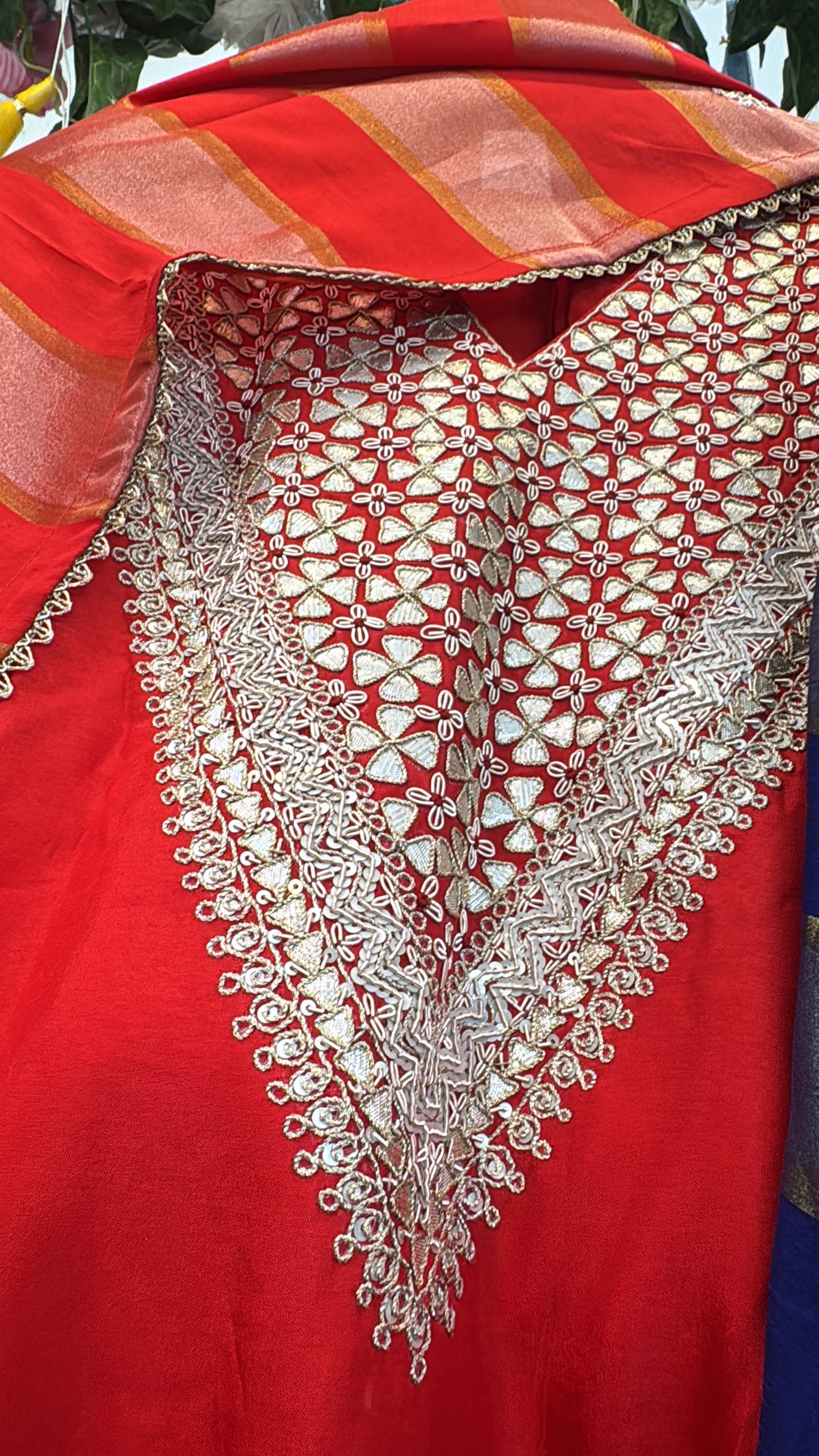 Heavy v work silk suit