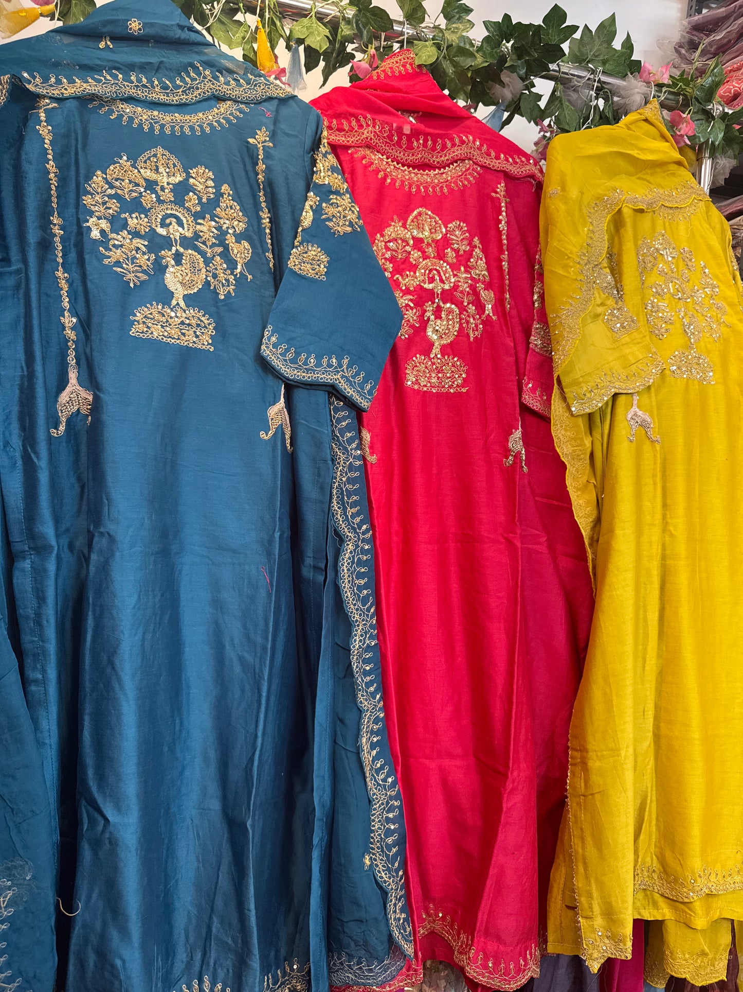 Peacoak Chandari silk suit