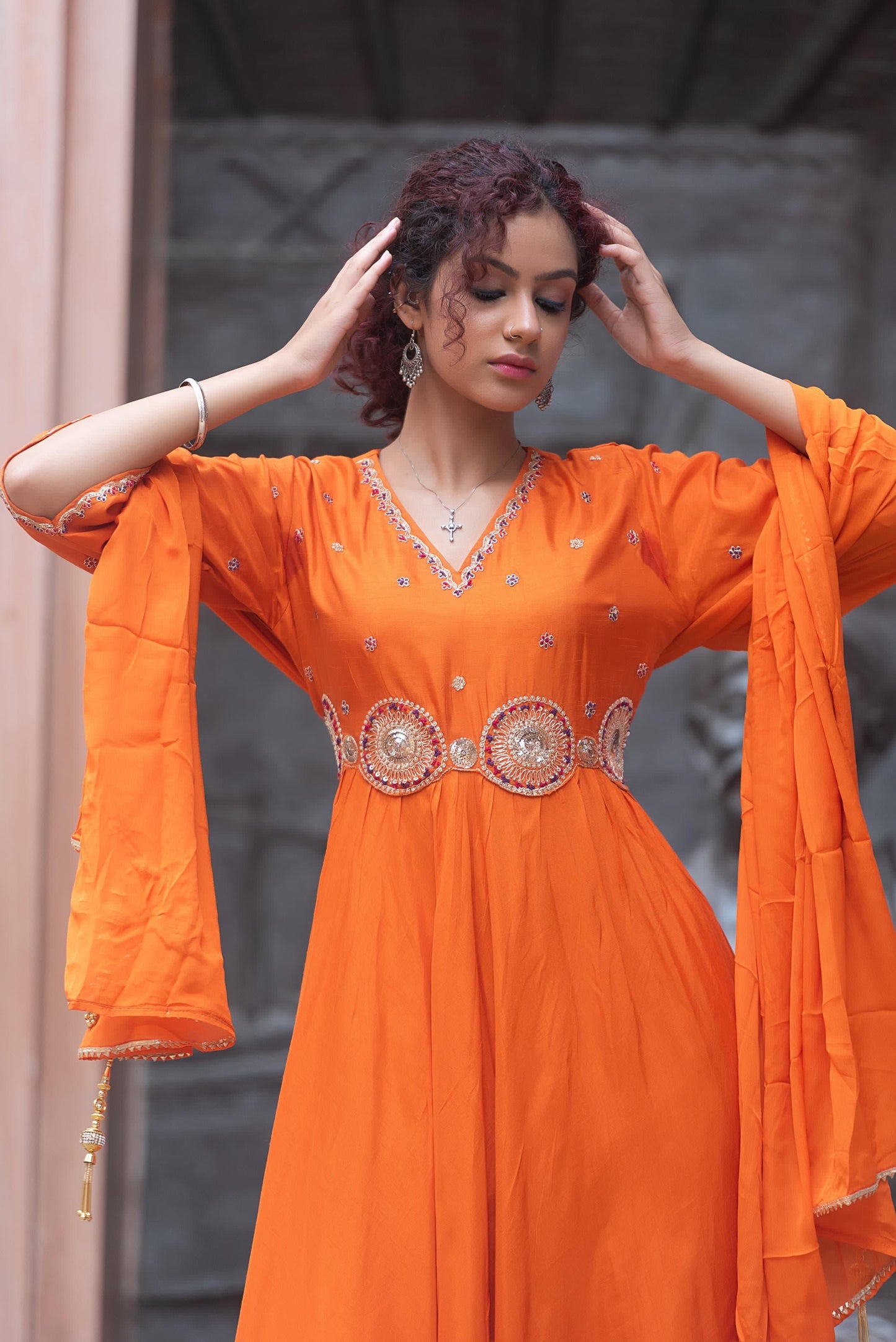 Beautiful silk Anarkali