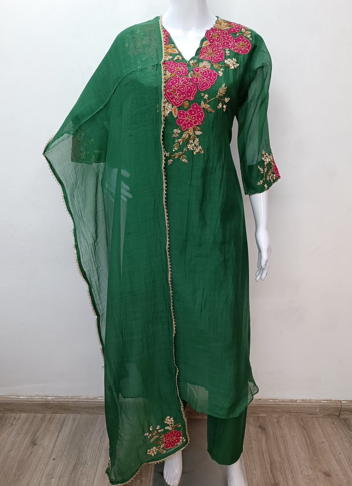 PREMIUM FESTIVE MUL CHANDERI DRESS SET💕