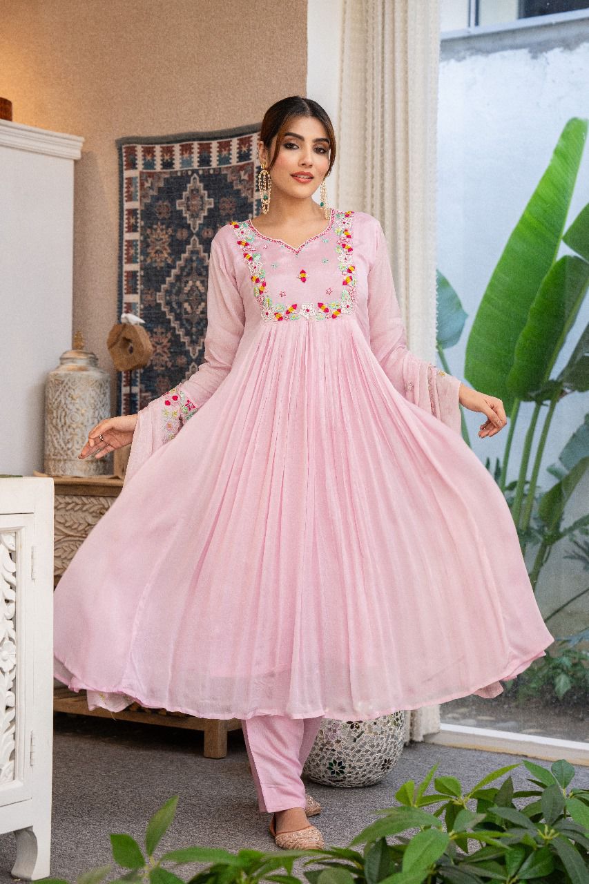 Baby pink chinon Aline