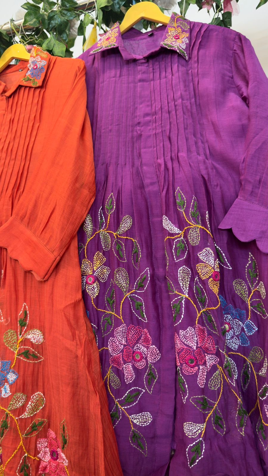Katha Embroidery mul chandari co ord sets