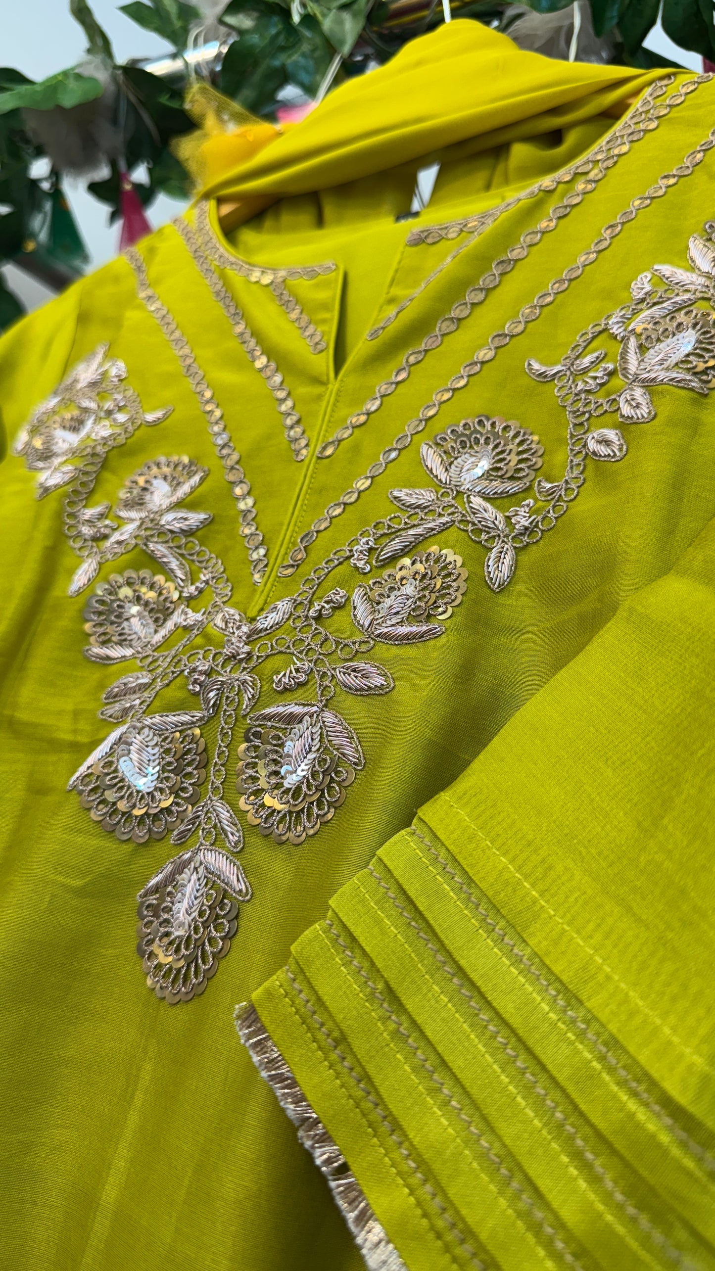 Premium chandari silk suit