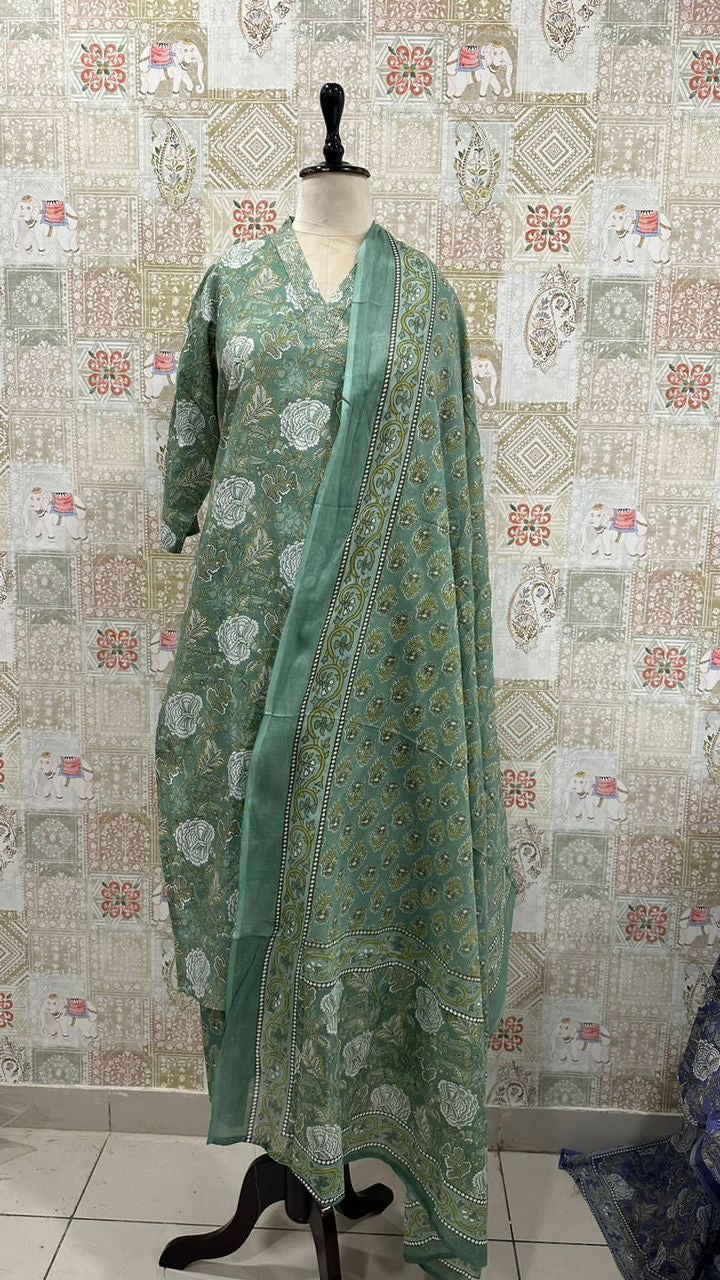 Pure cotton purple/green