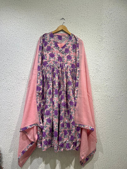 Purple floral kota doria