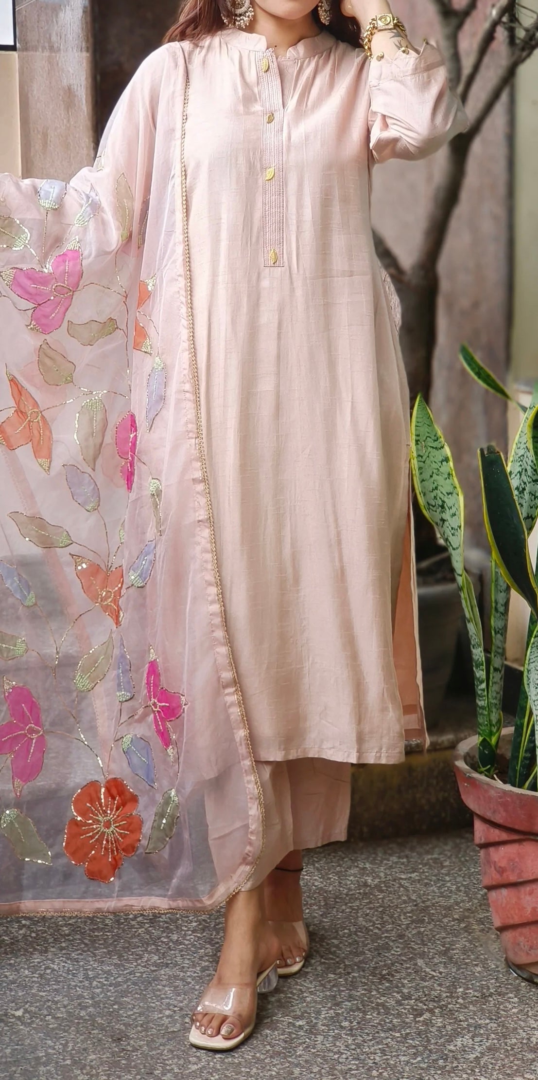Pure silk suit with beautiful duppatta