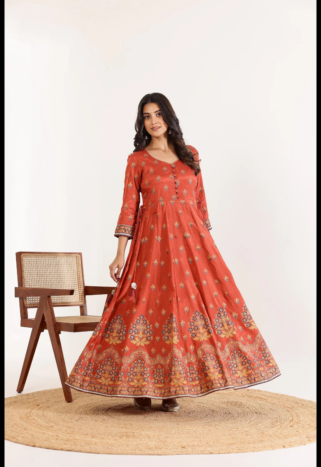 Art silk gown duppata (5 colour)