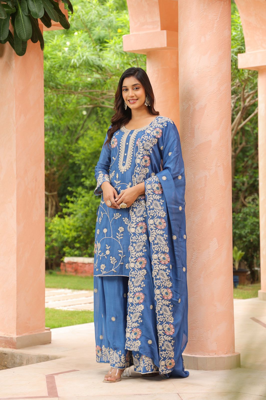 Blue embroidery divider set