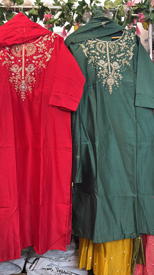 Chandari premium silk suit