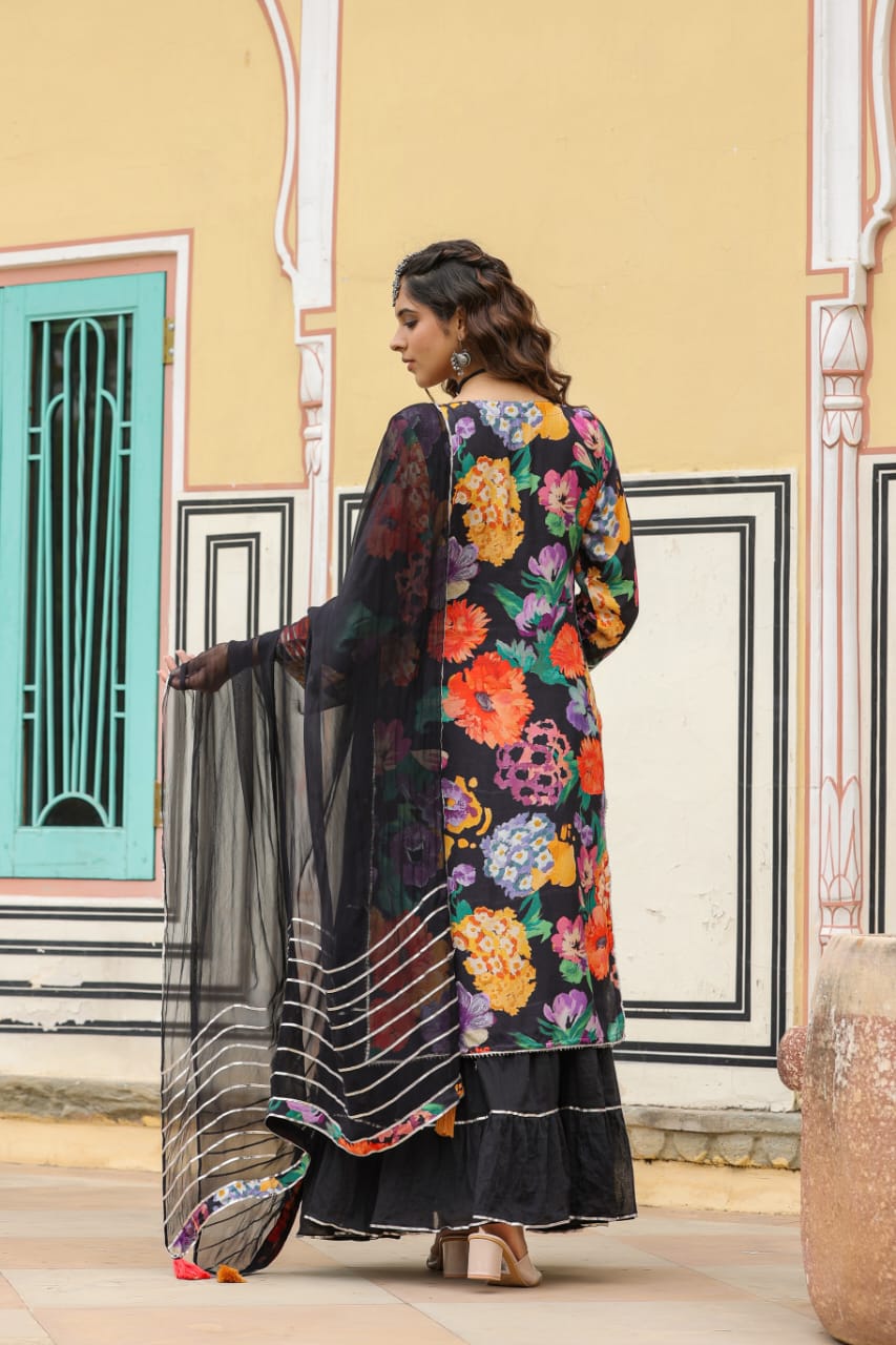 Black indian gown
