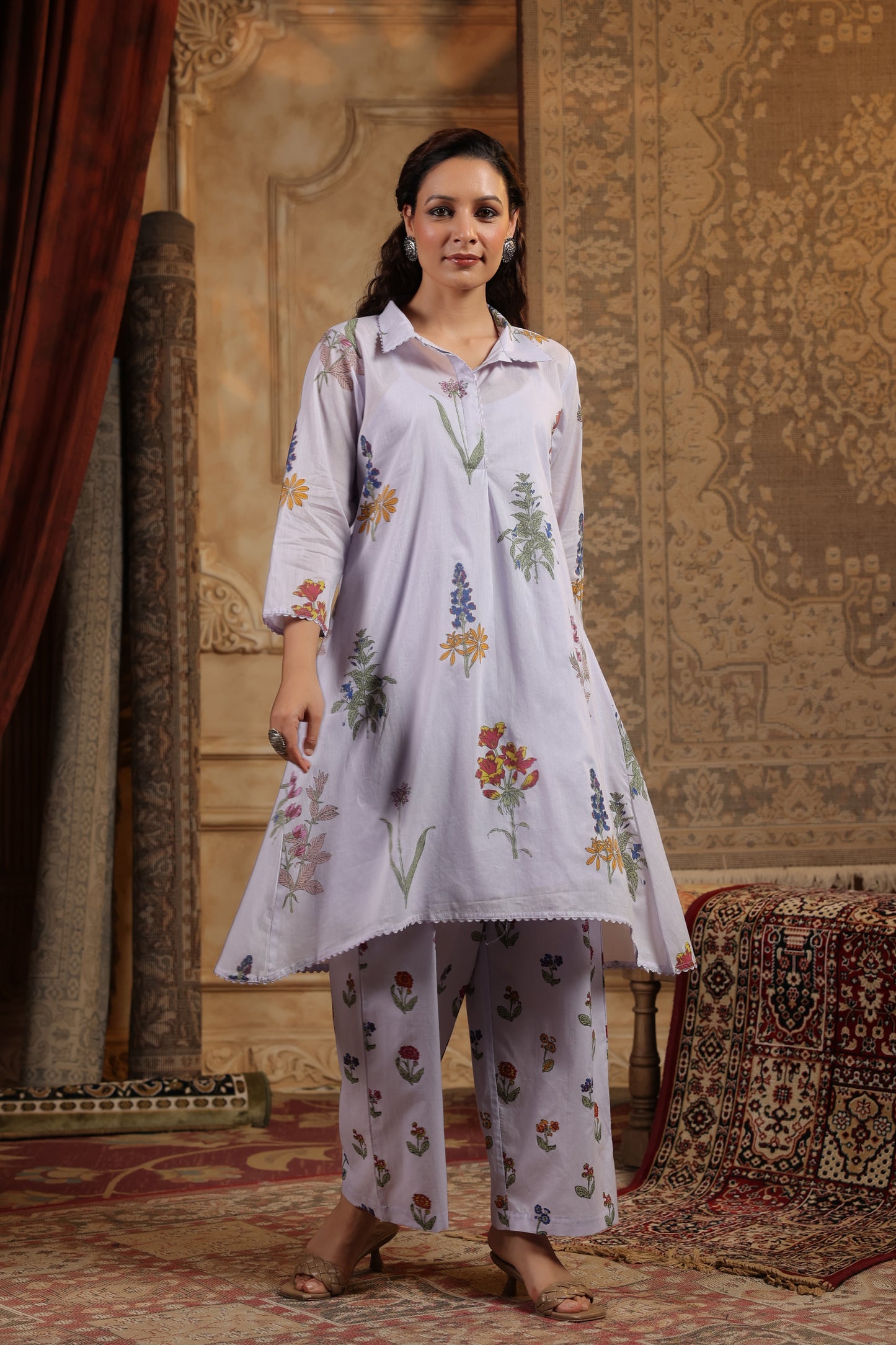 Mul cotton lavender Co ord set