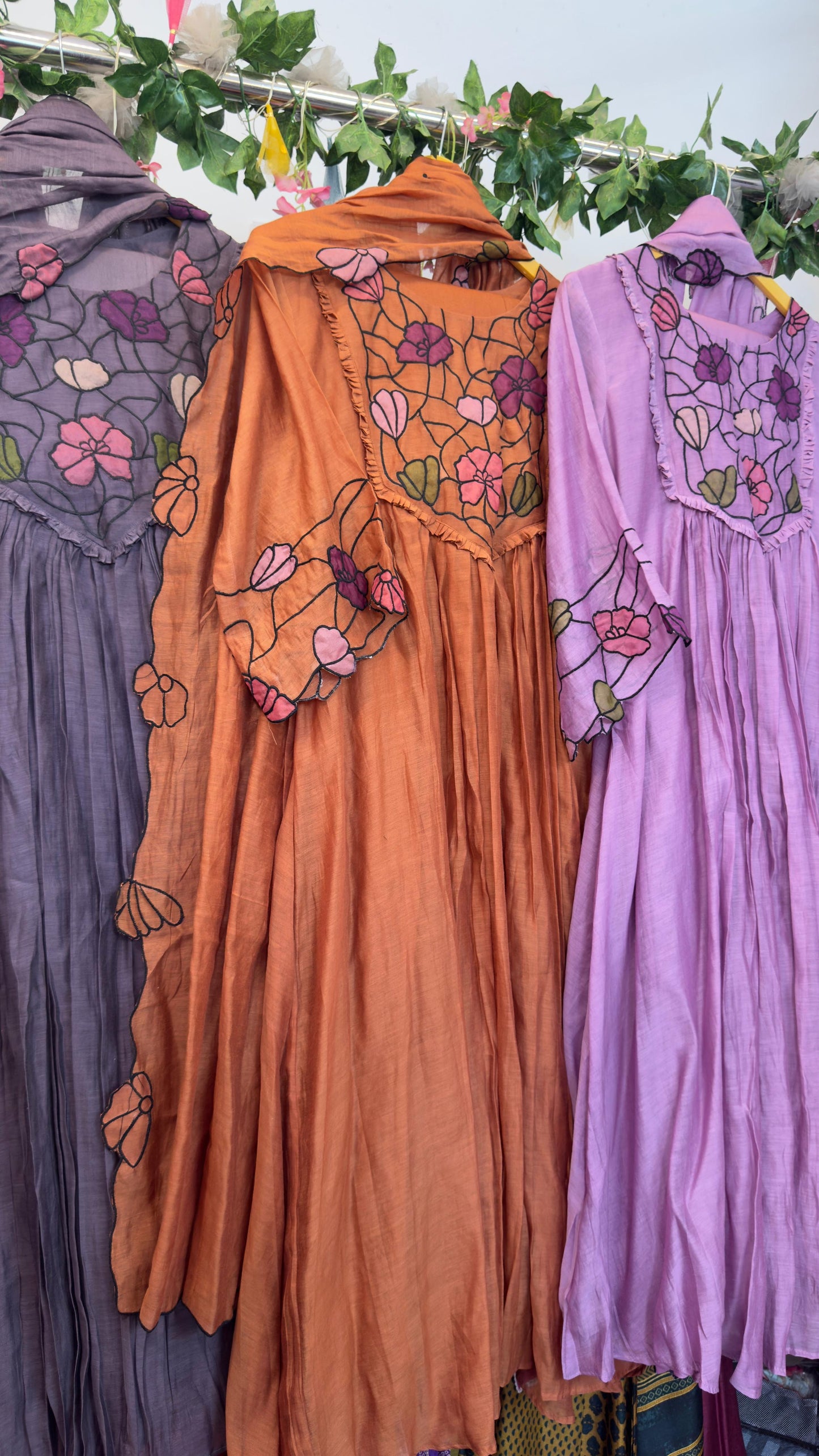 Appliqué classy Aline mul chandari suit