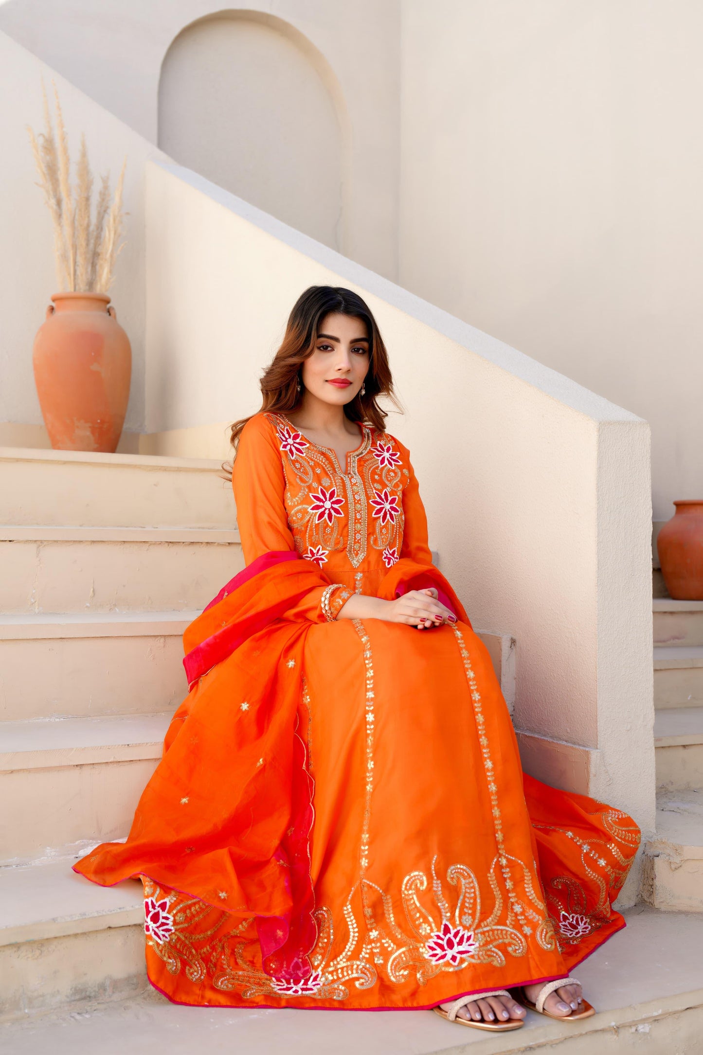 Fanta silk Anarkali