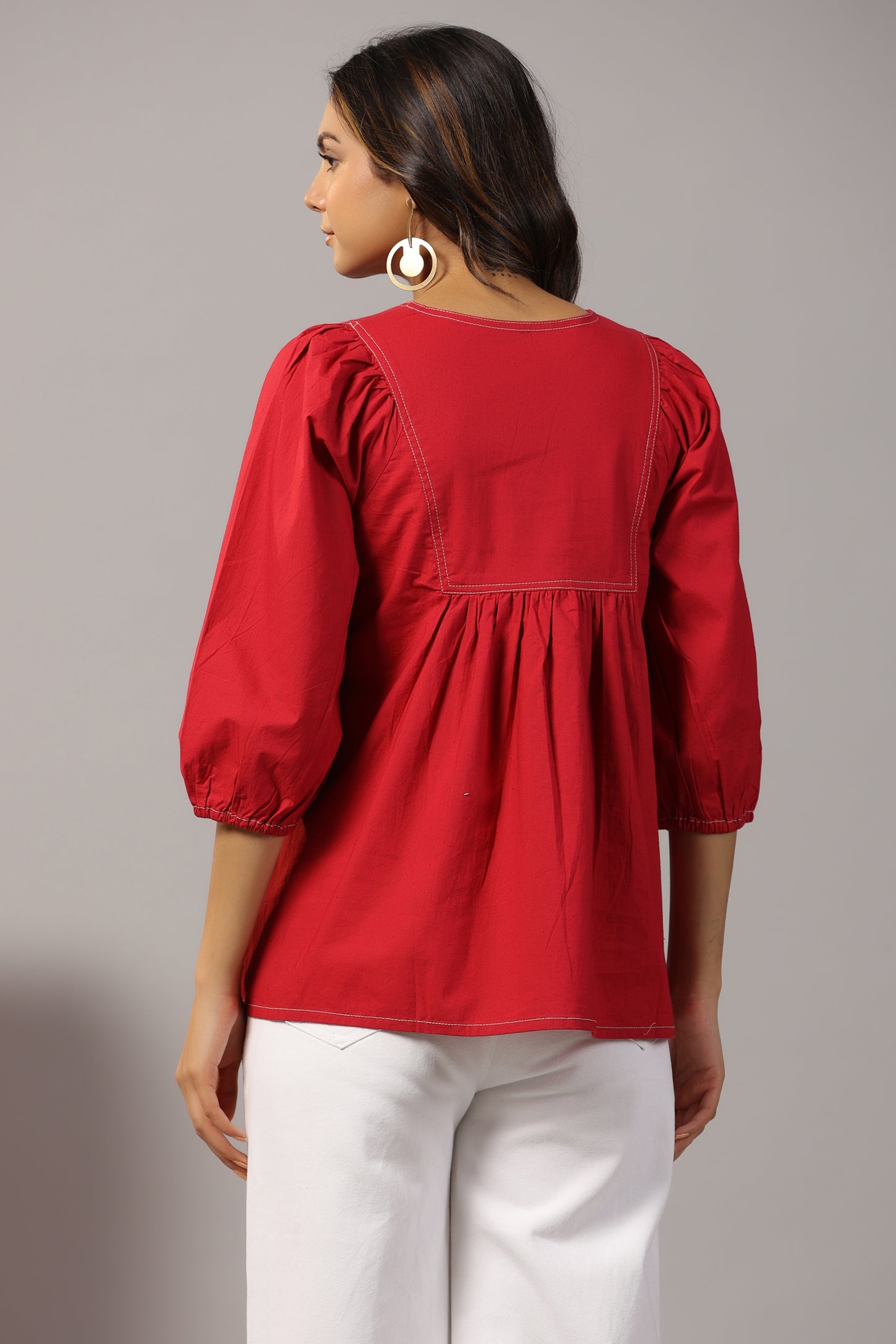 Solid cotton top