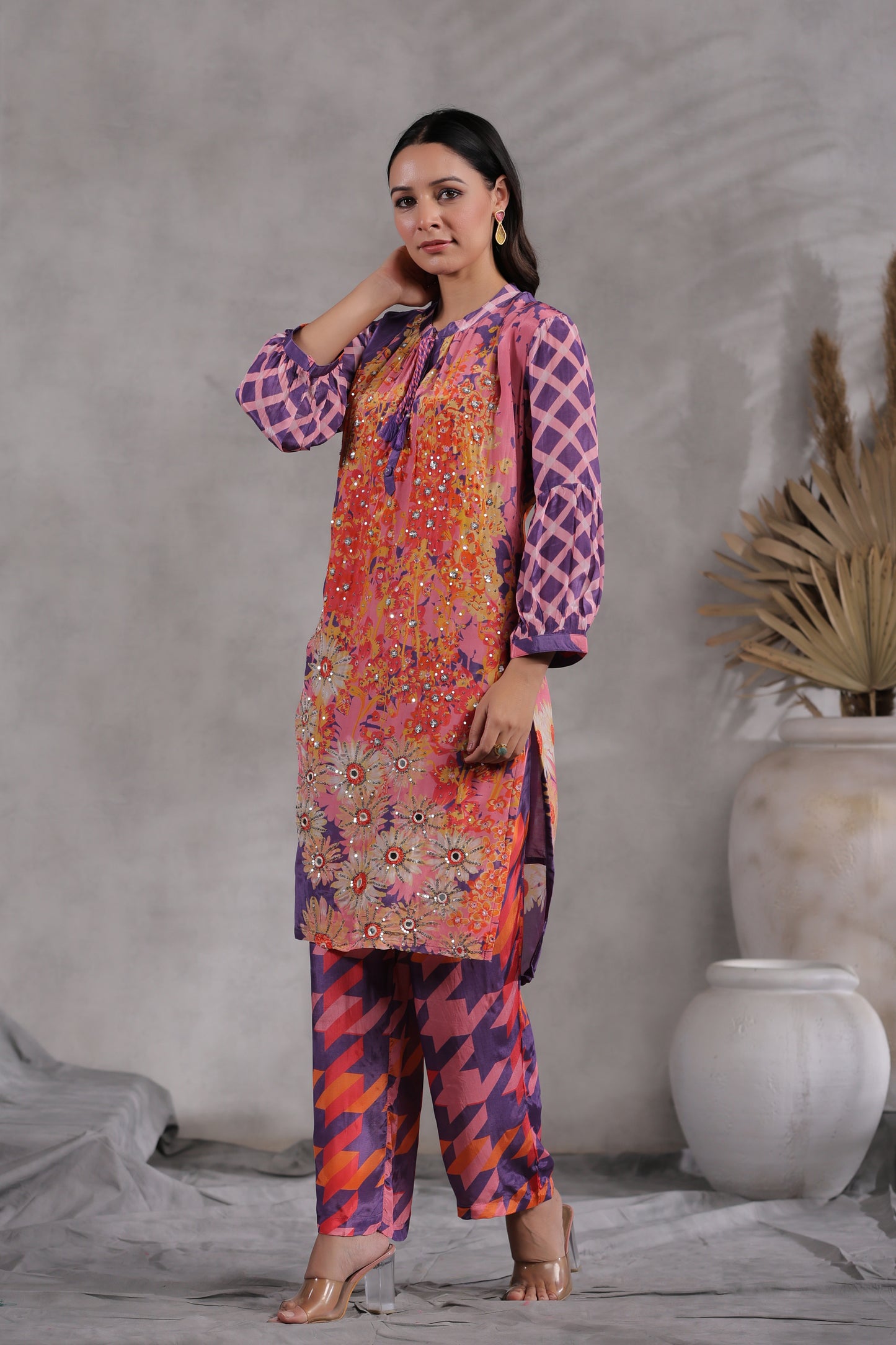 Crepe purple co ord set