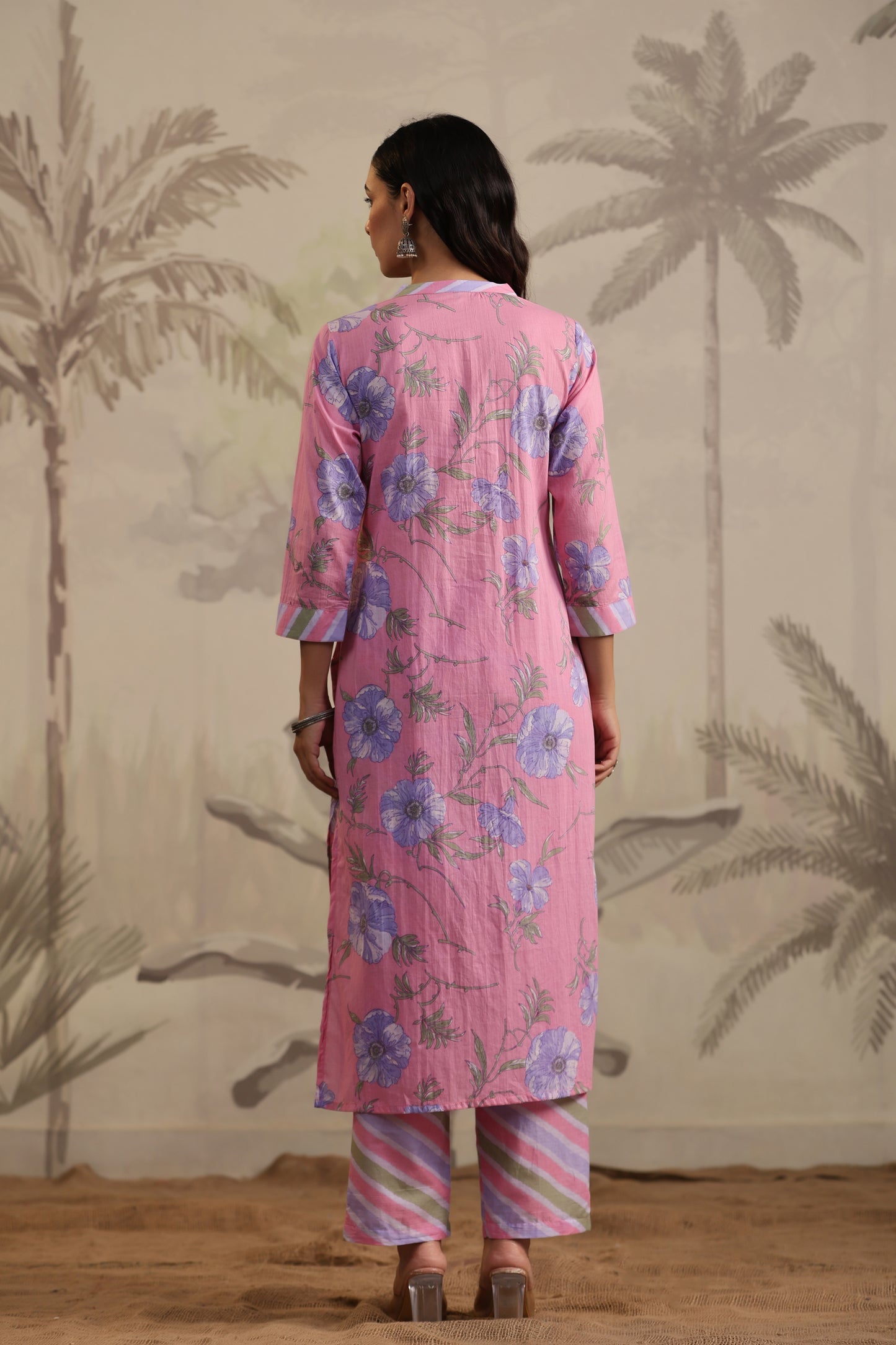 Floral organic cotton kurta pants