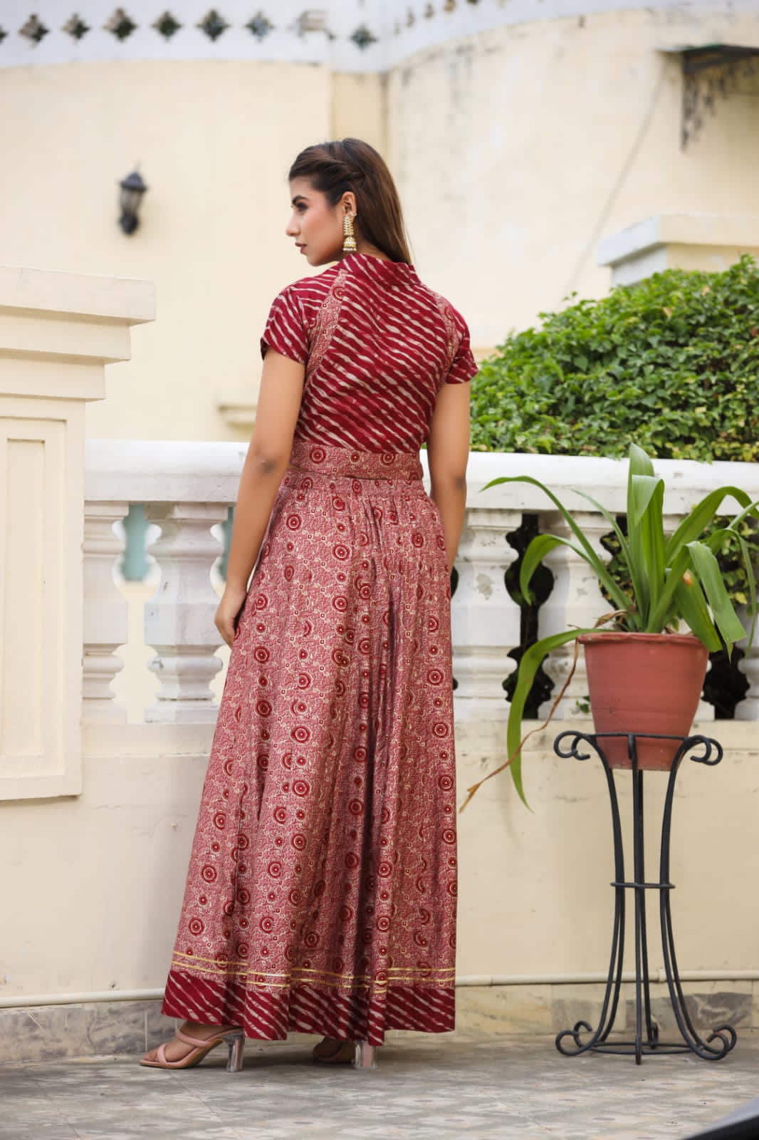 Modal skirt blouse duppata