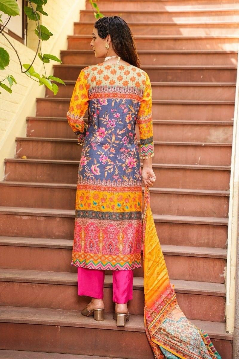Crepe oranges shades suit
