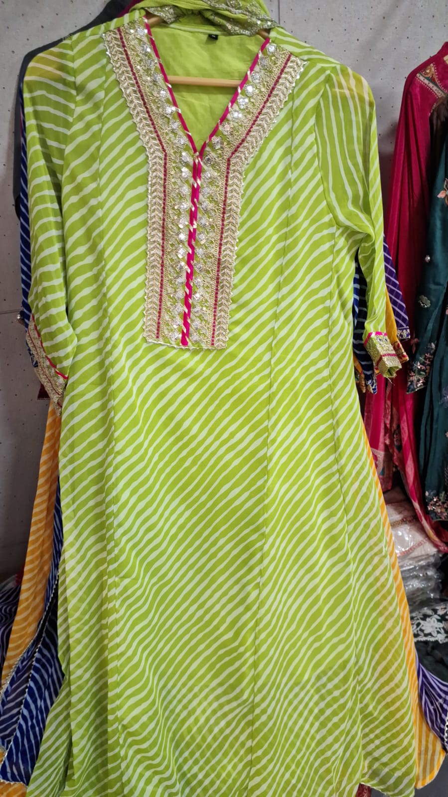 Green Georgette Aline suit