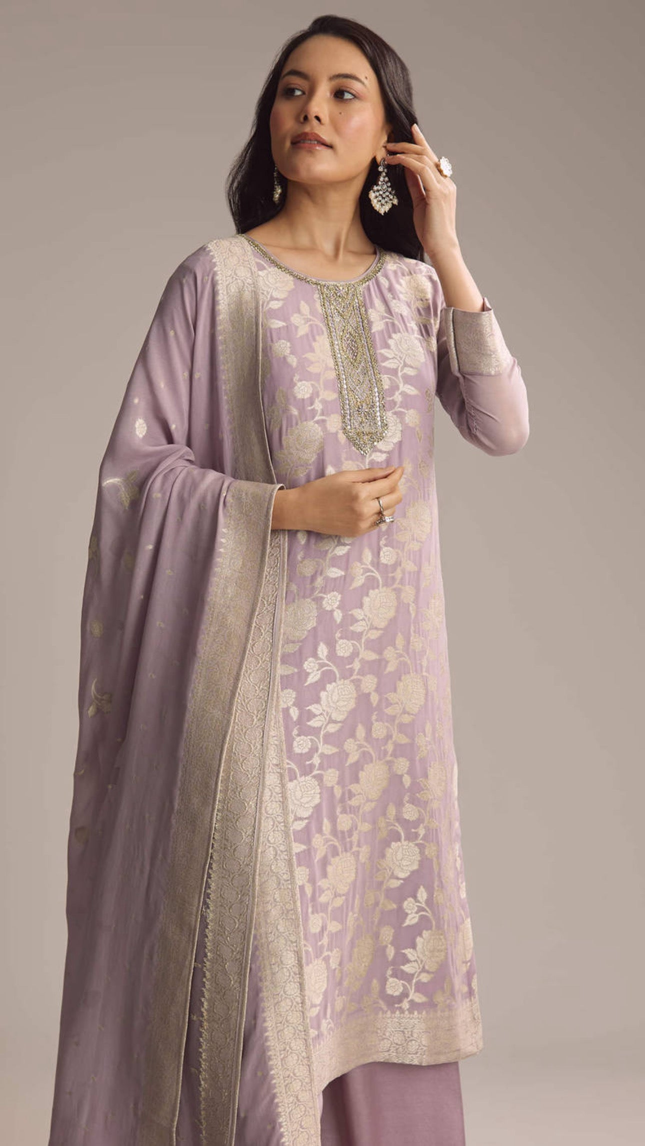 Pure banaras Georgette suit