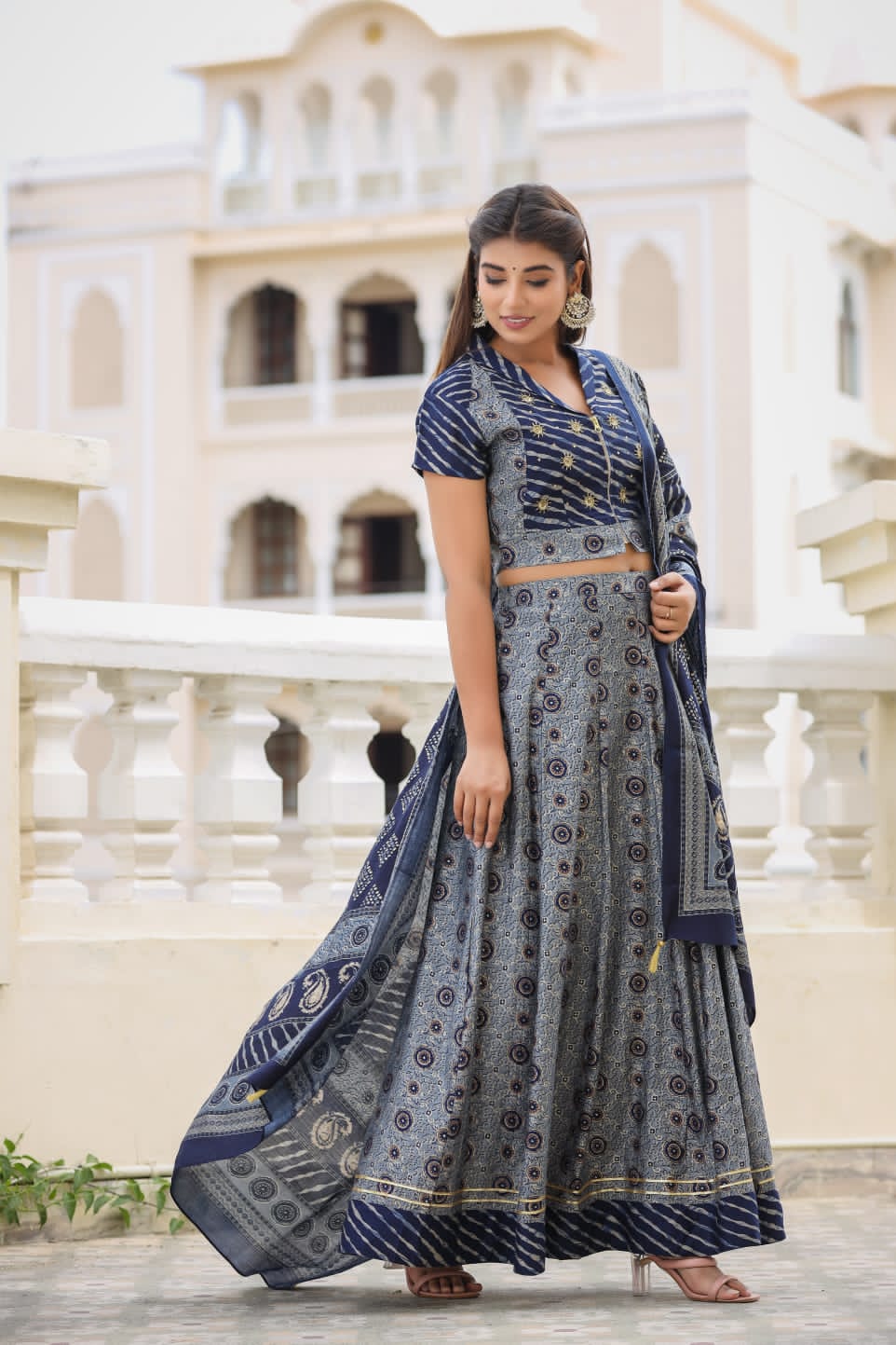 Modal skirt blouse duppata