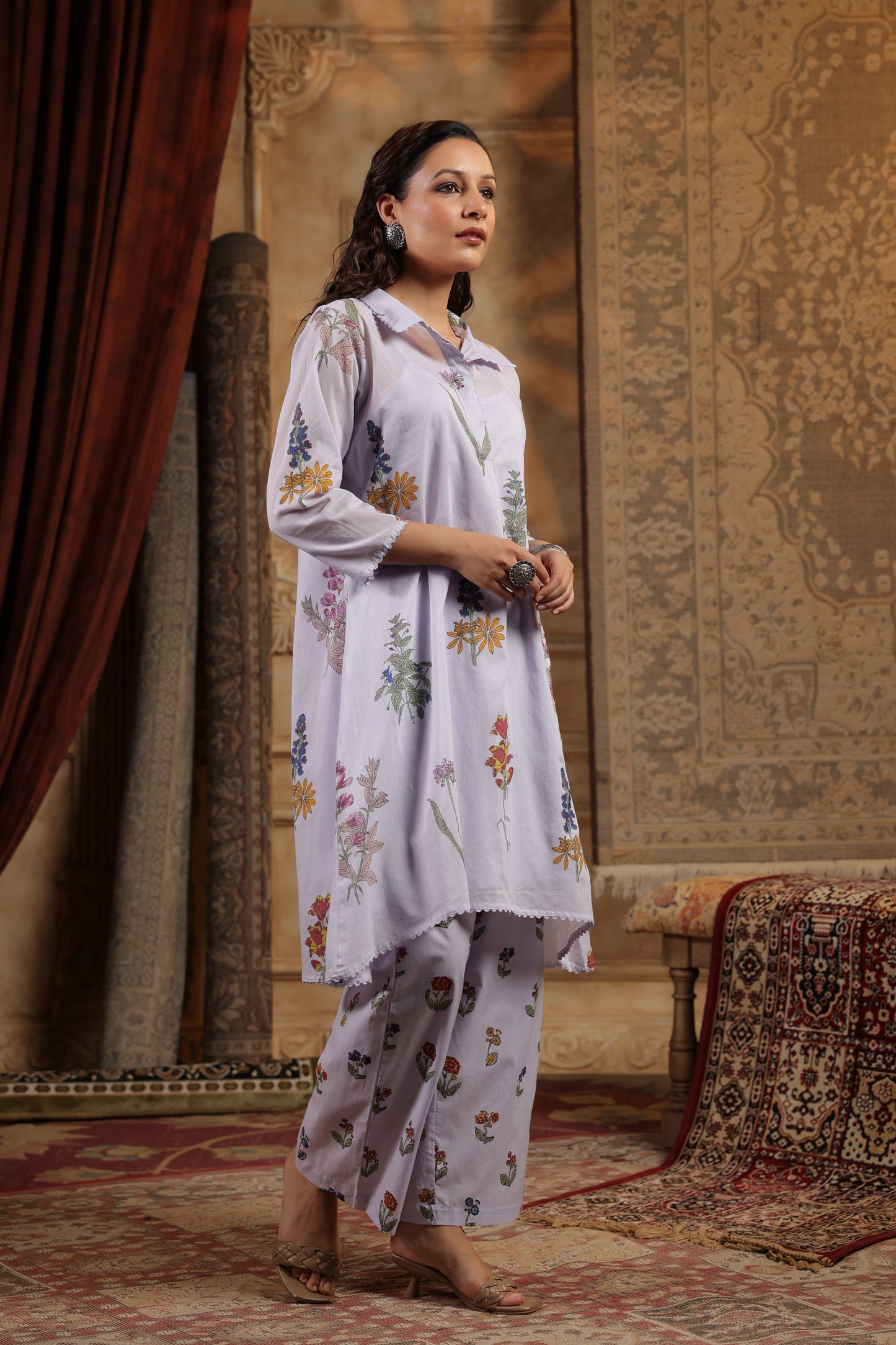 Mul cotton lavender Co ord set