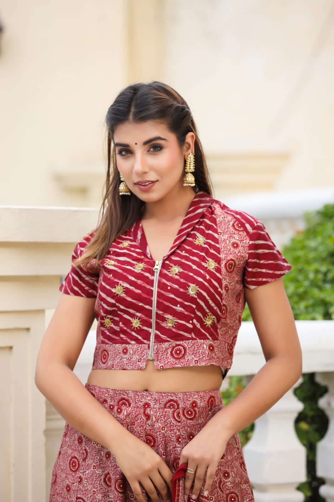 Modal skirt blouse duppata