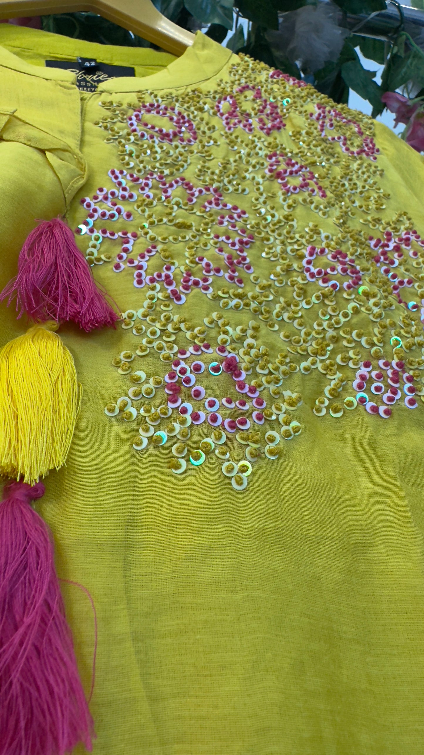Premium yellow anarkali pant