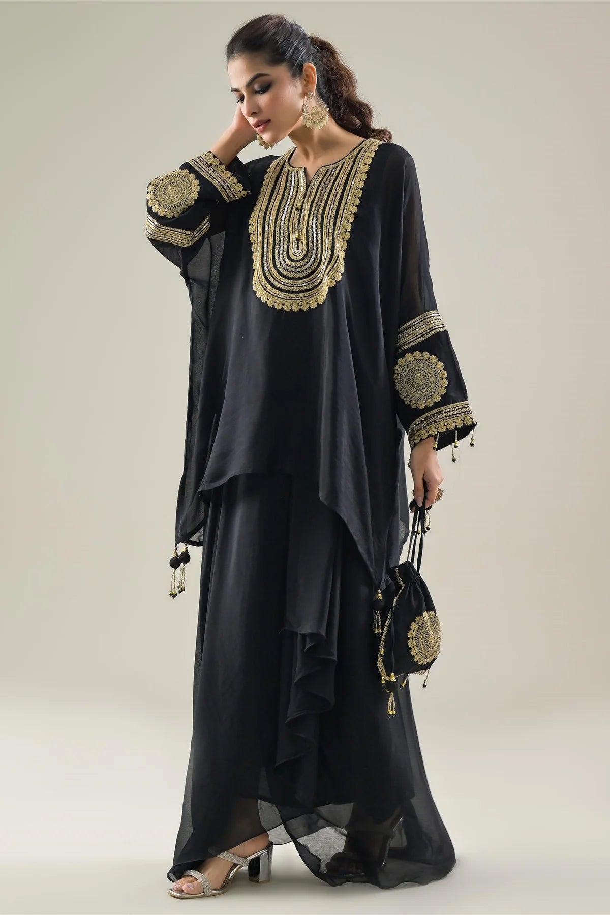 Black skirt indo western