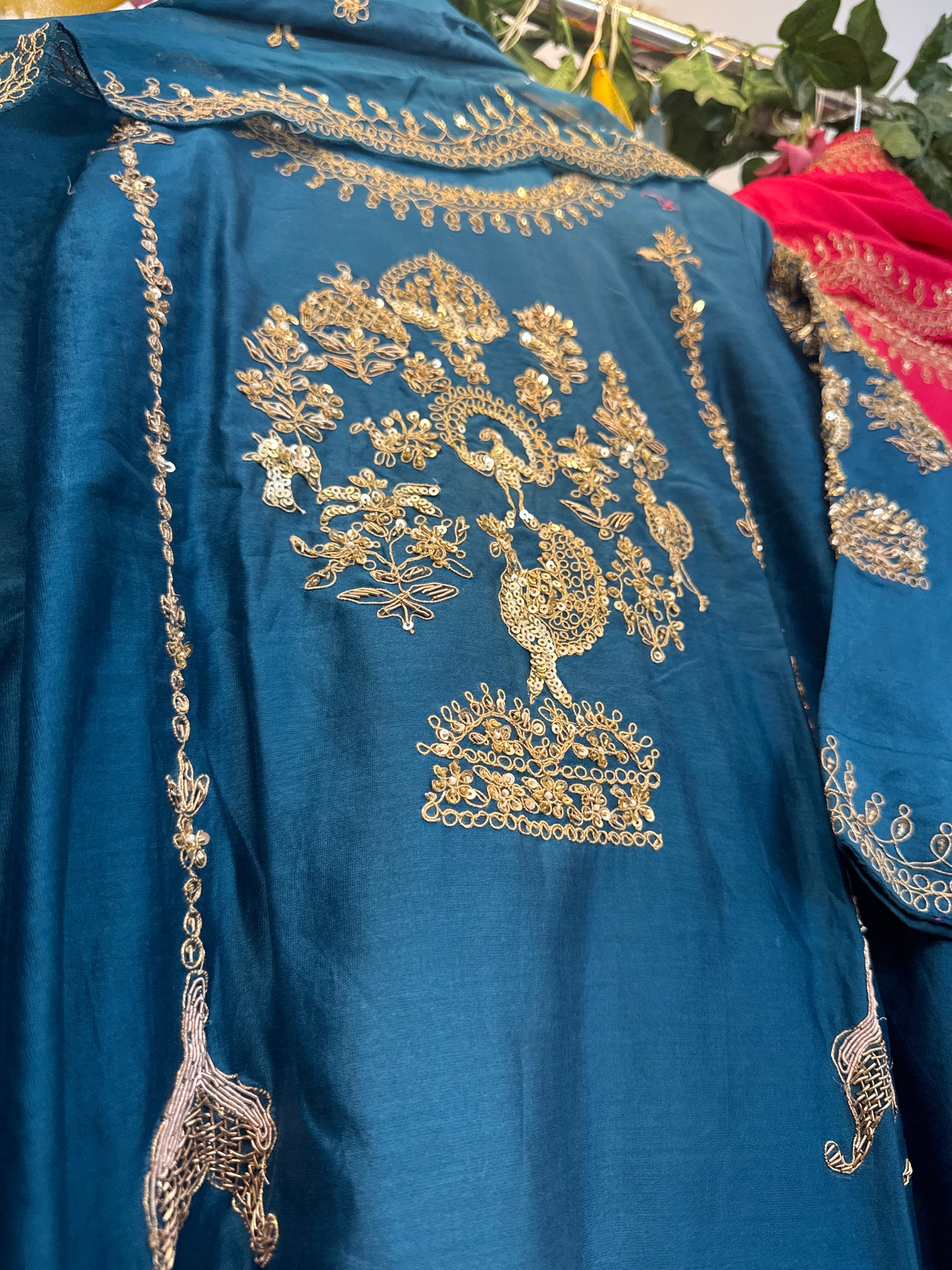 Peacoak Chandari silk suit