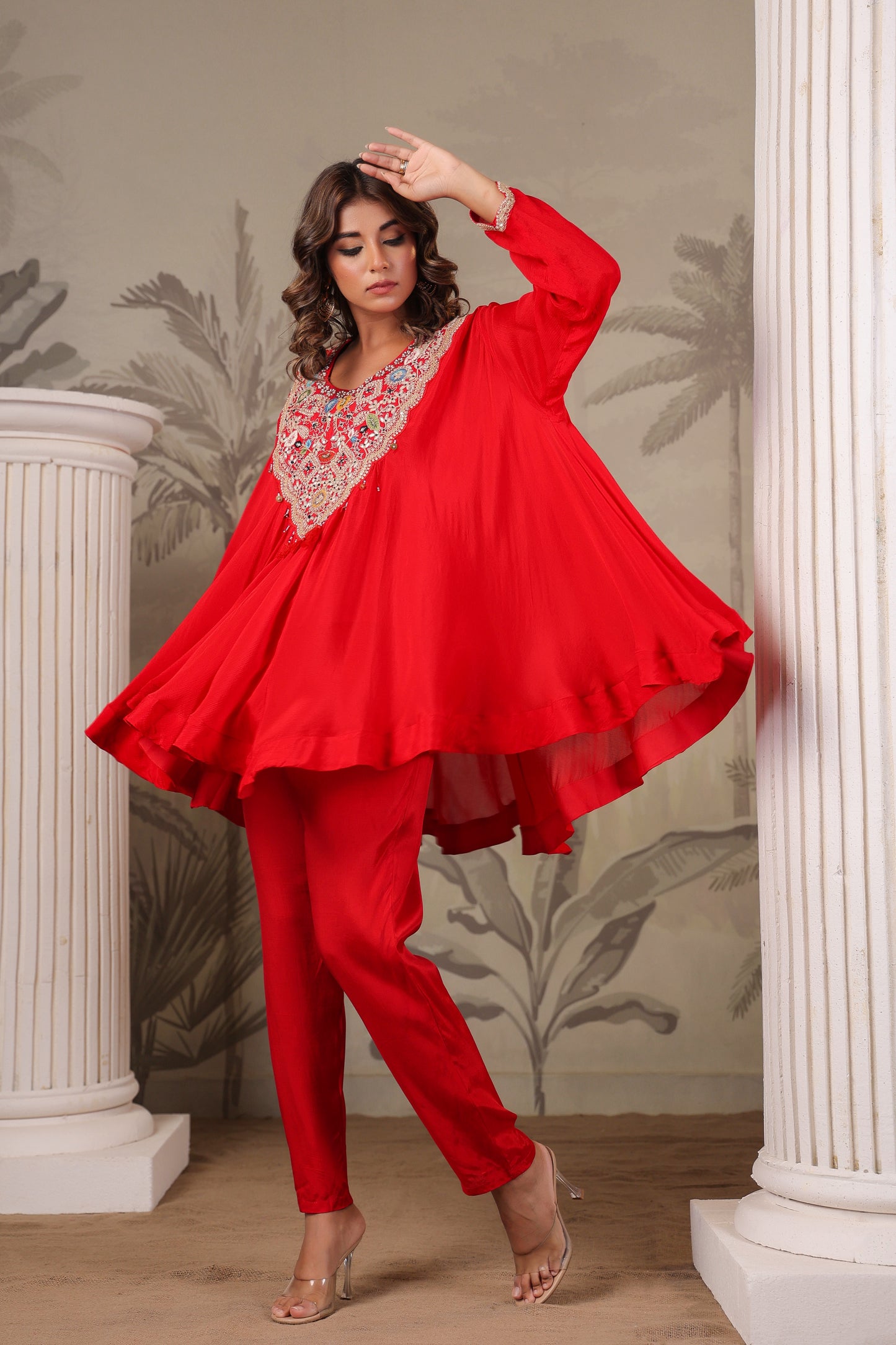 Stylish red Co ord set