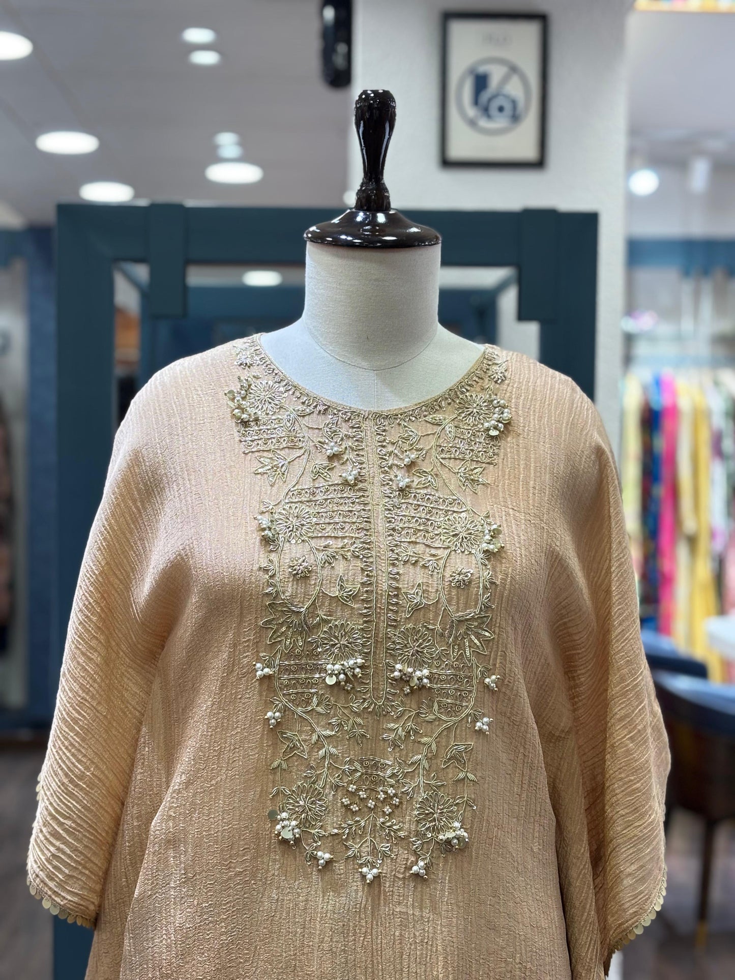 Designer Crush tissue kaftan
