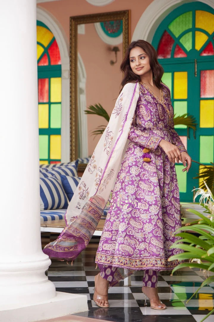 Brinjal chandari hand block angraka