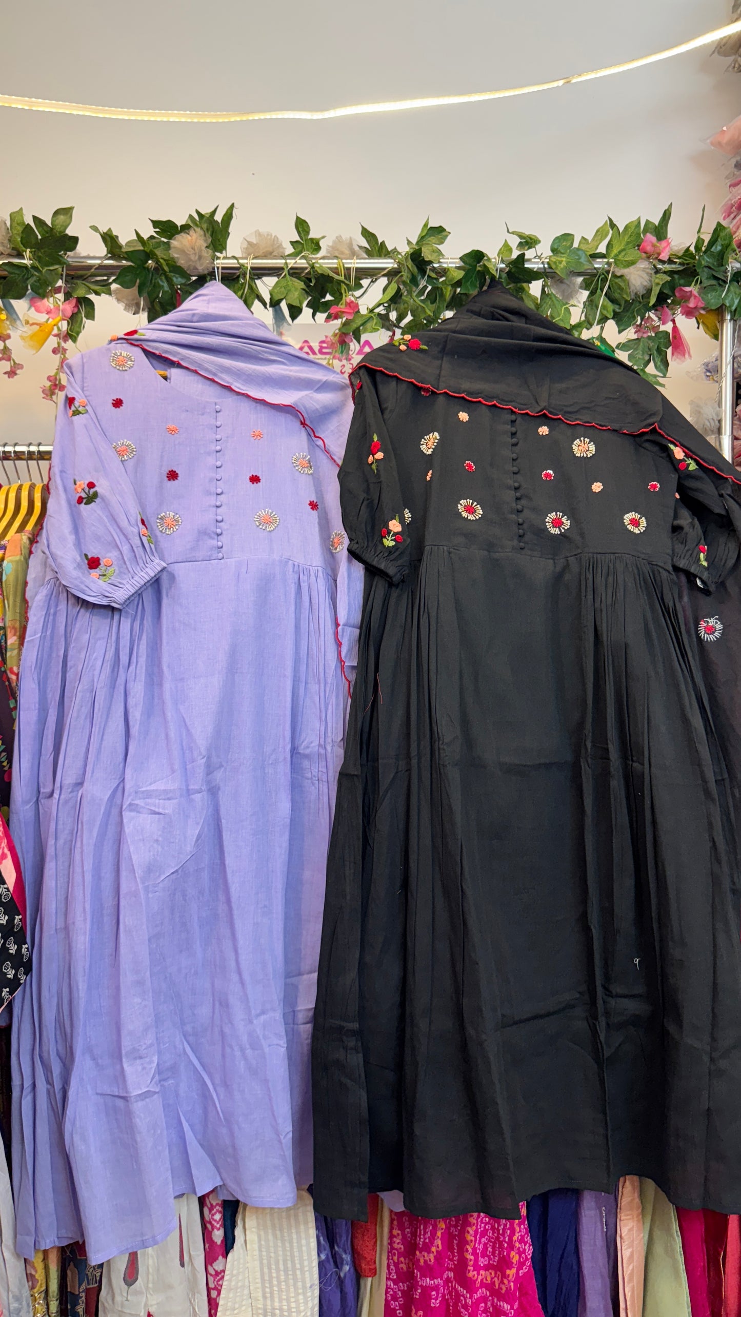 Embroidery mul cotton Anarkali