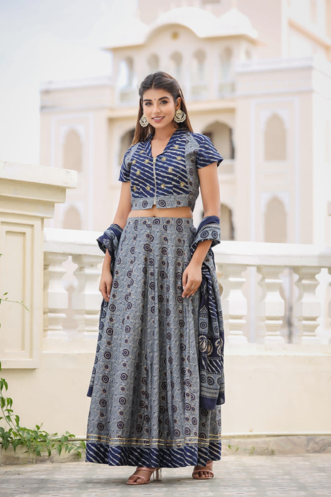 Modal skirt blouse duppata