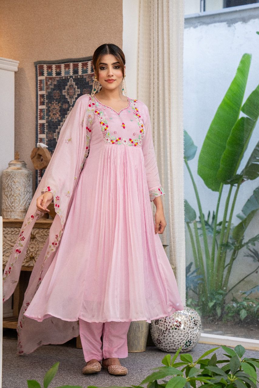 Baby pink chinon Aline