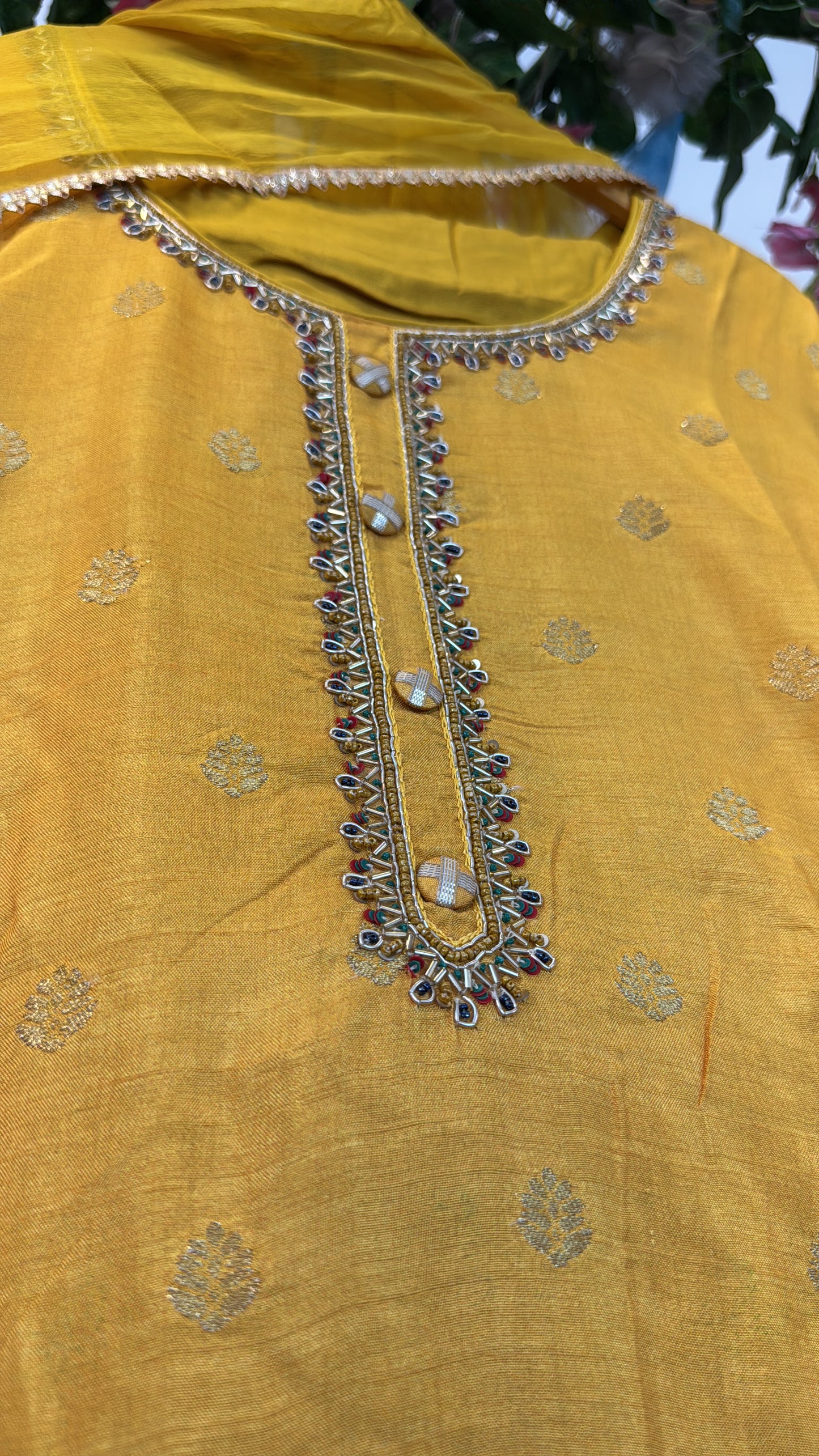 Yellow Patola banaras silk