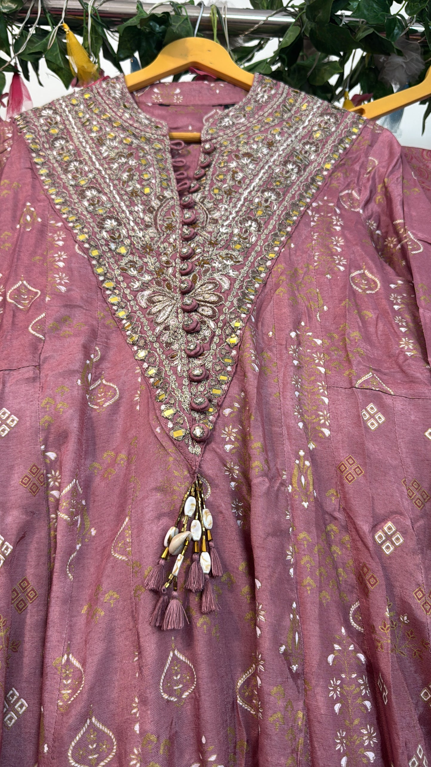 Onion pink aline kurta pant