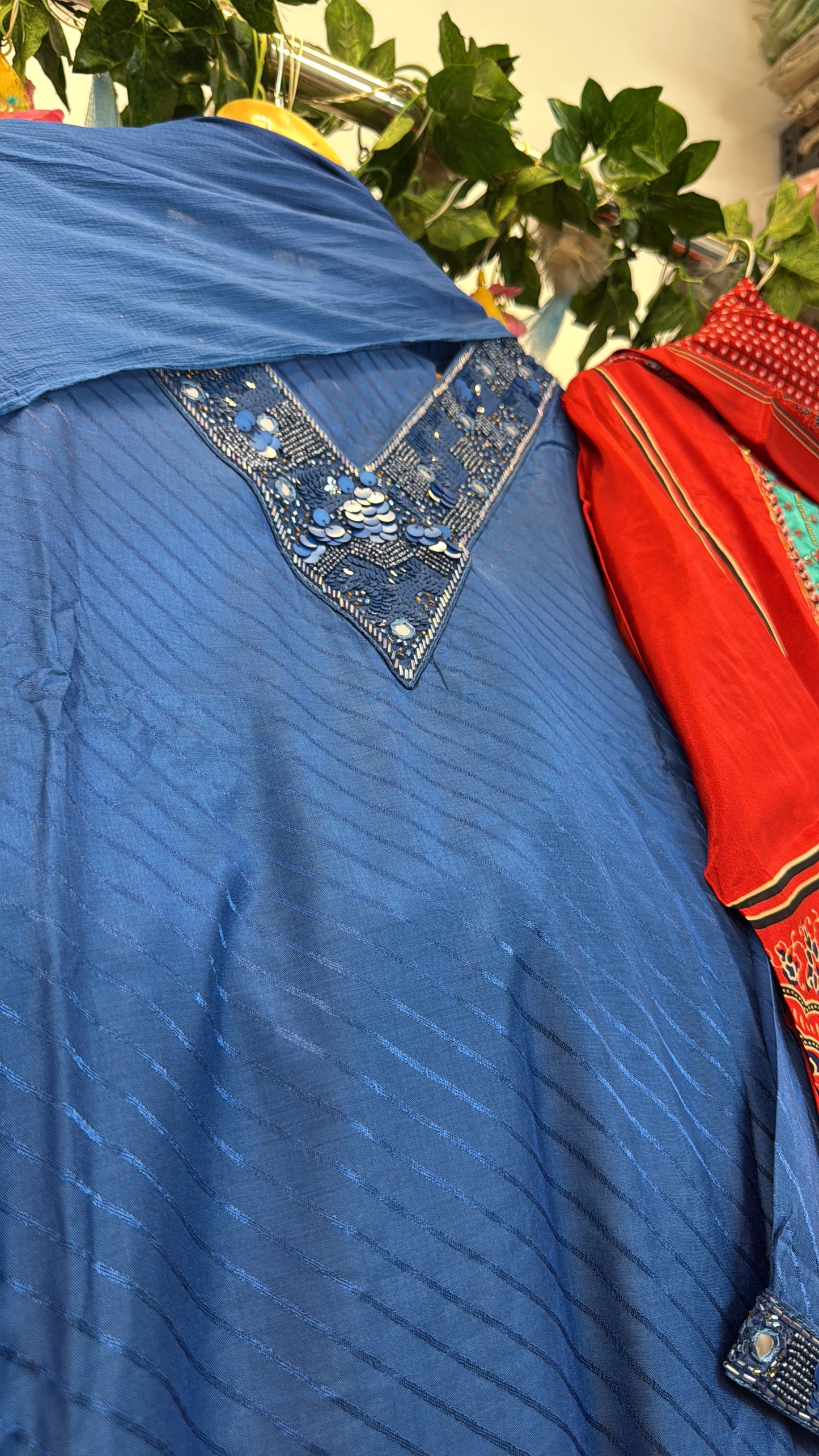 Gajji soft red and blue