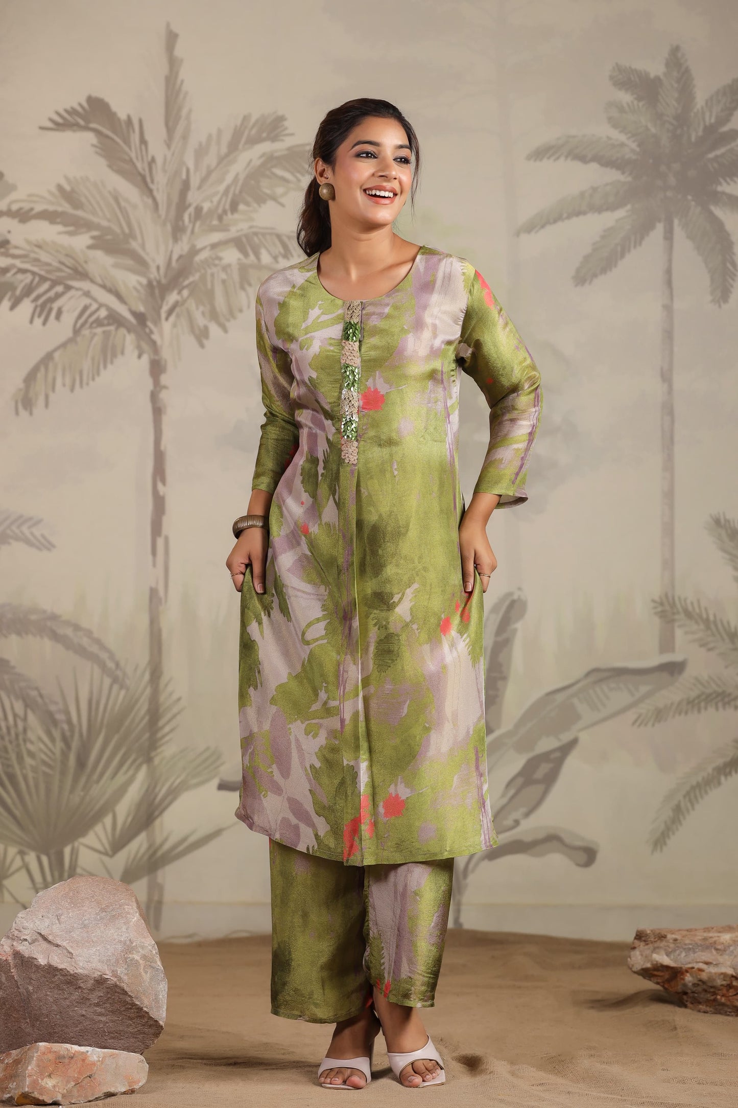 Tissue green co-ord set