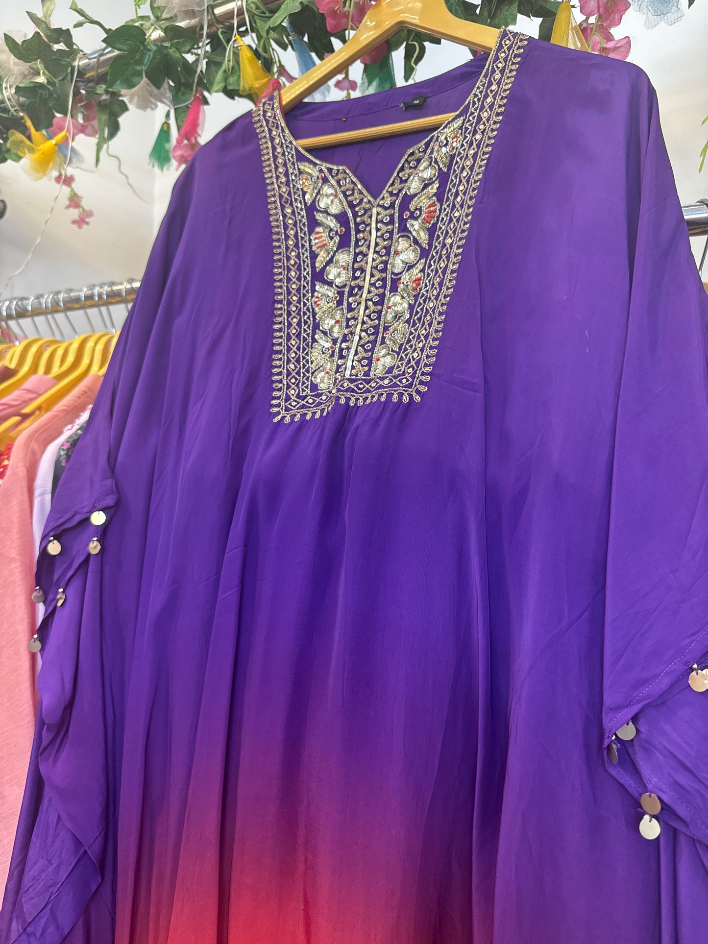 Crepe ombré kaftan