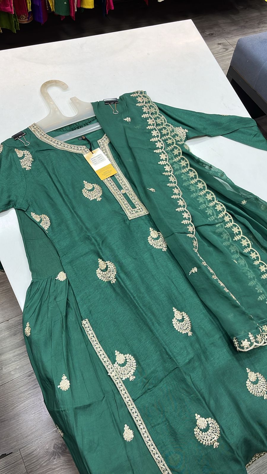 Chand Bali sharara set ( yellow/pink/green)