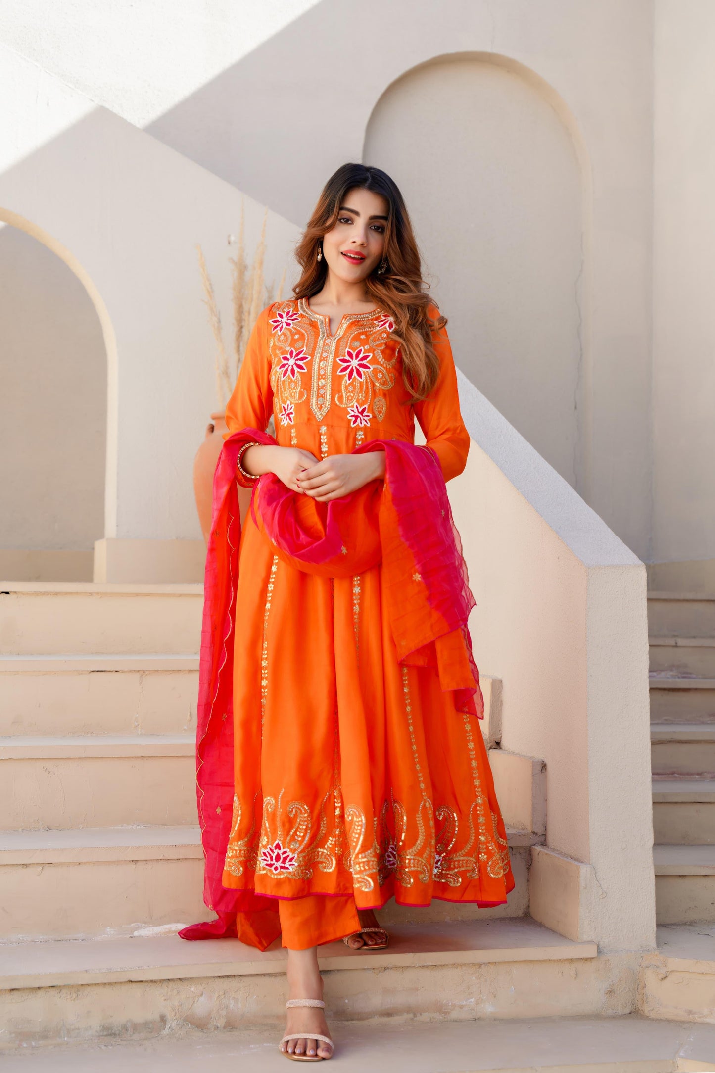 Fanta silk Anarkali