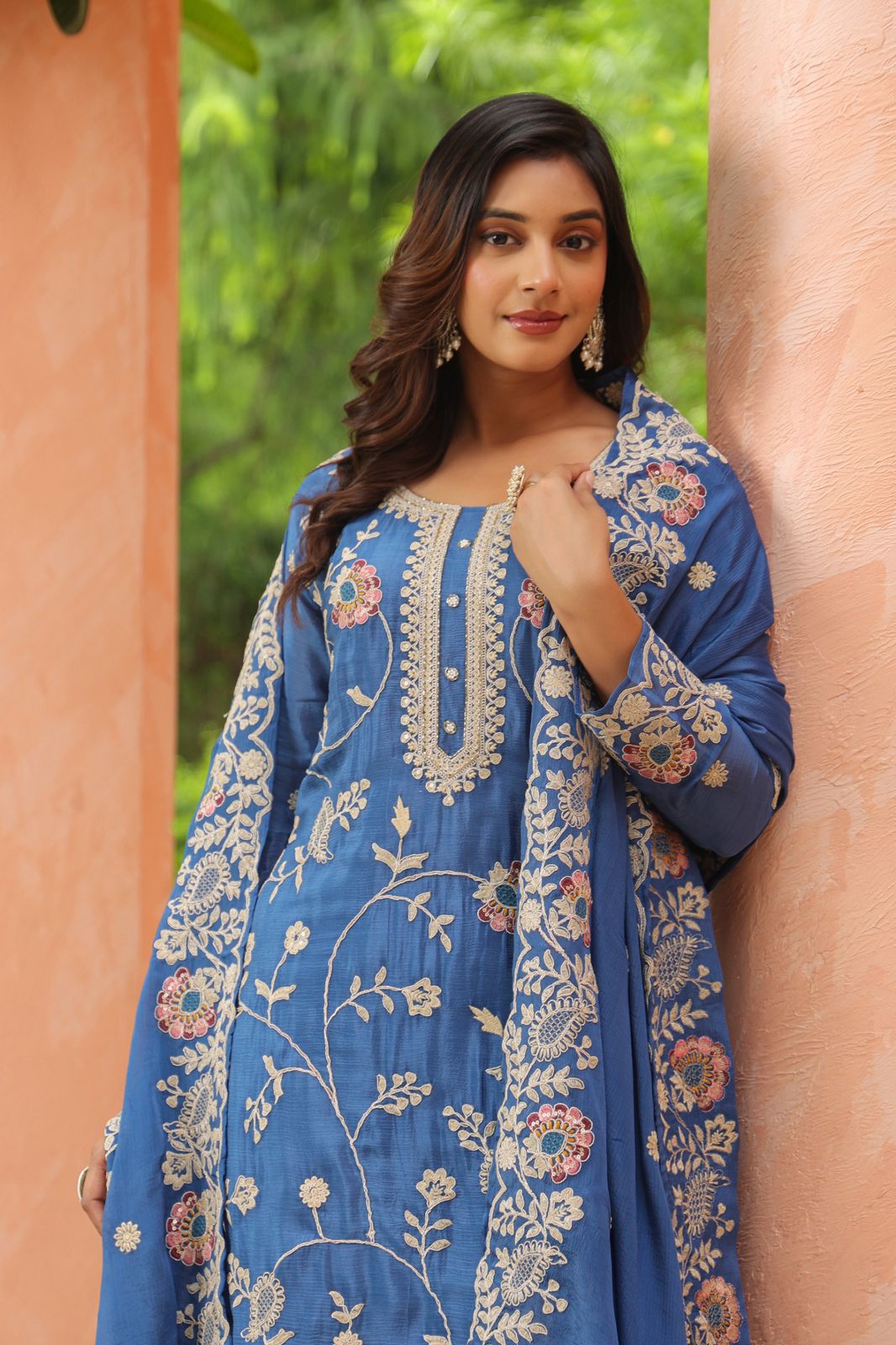 Blue embroidery divider set