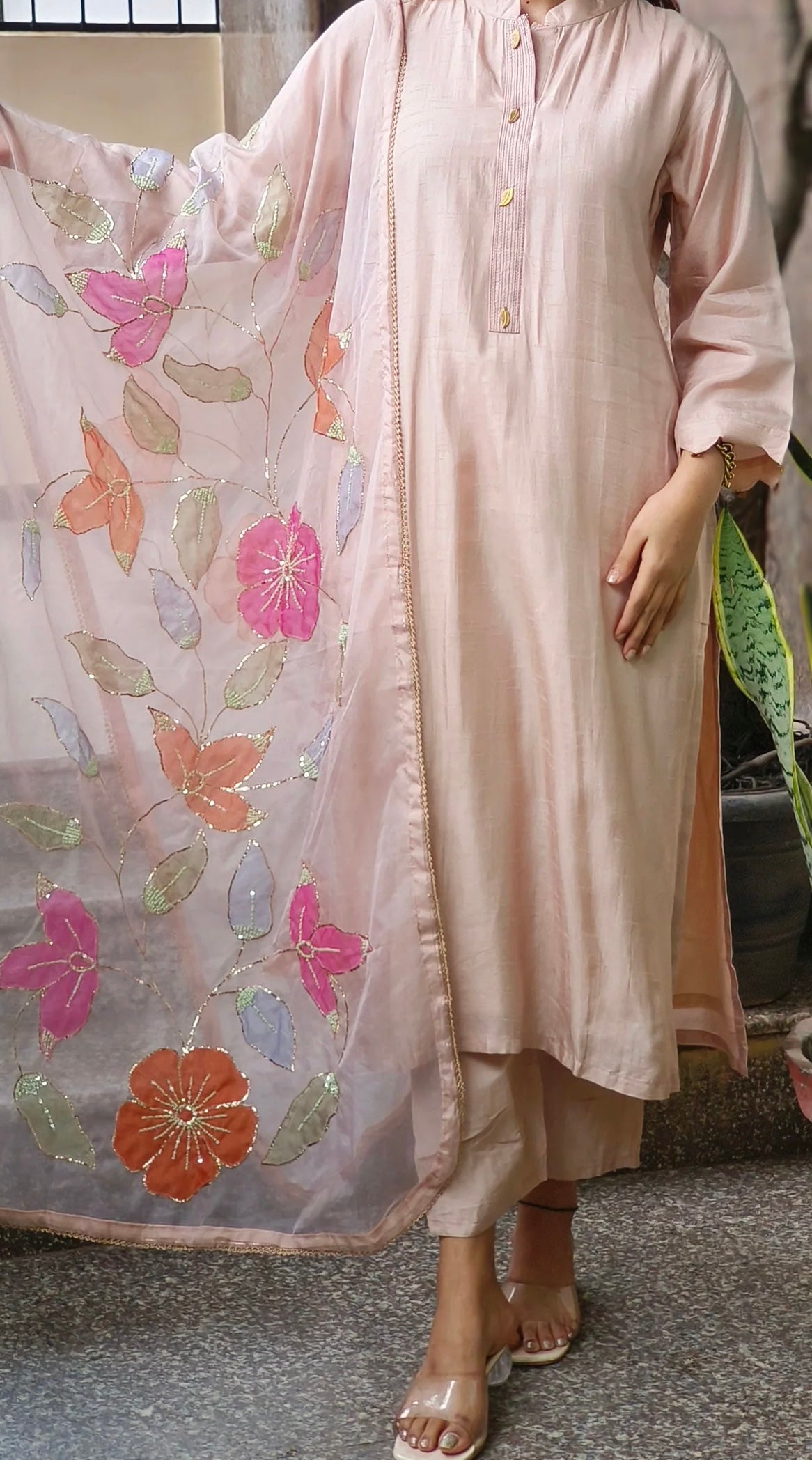 Pure silk suit with beautiful duppatta