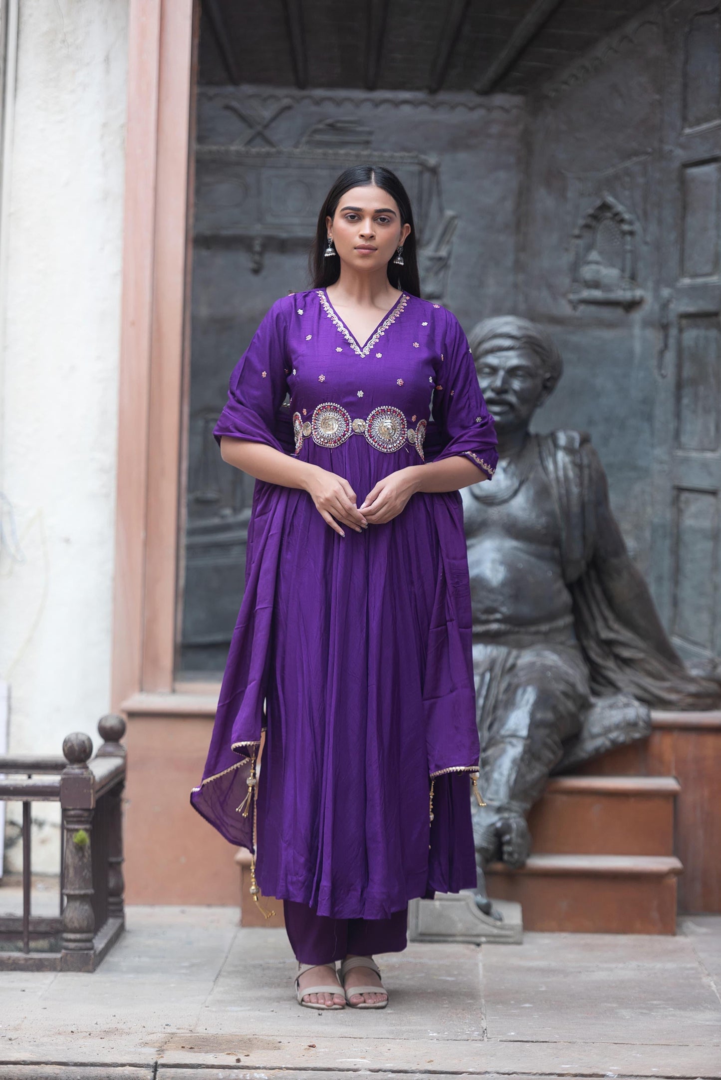 Beautiful silk Anarkali