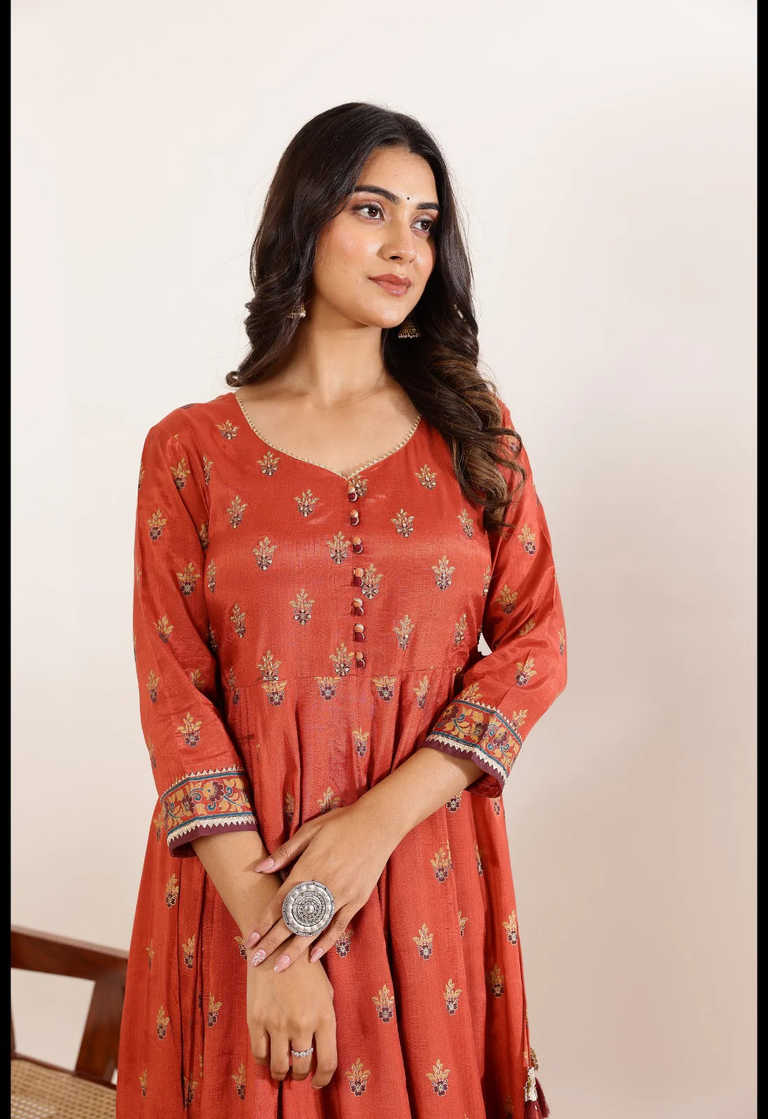 Art silk gown duppata (5 colour)