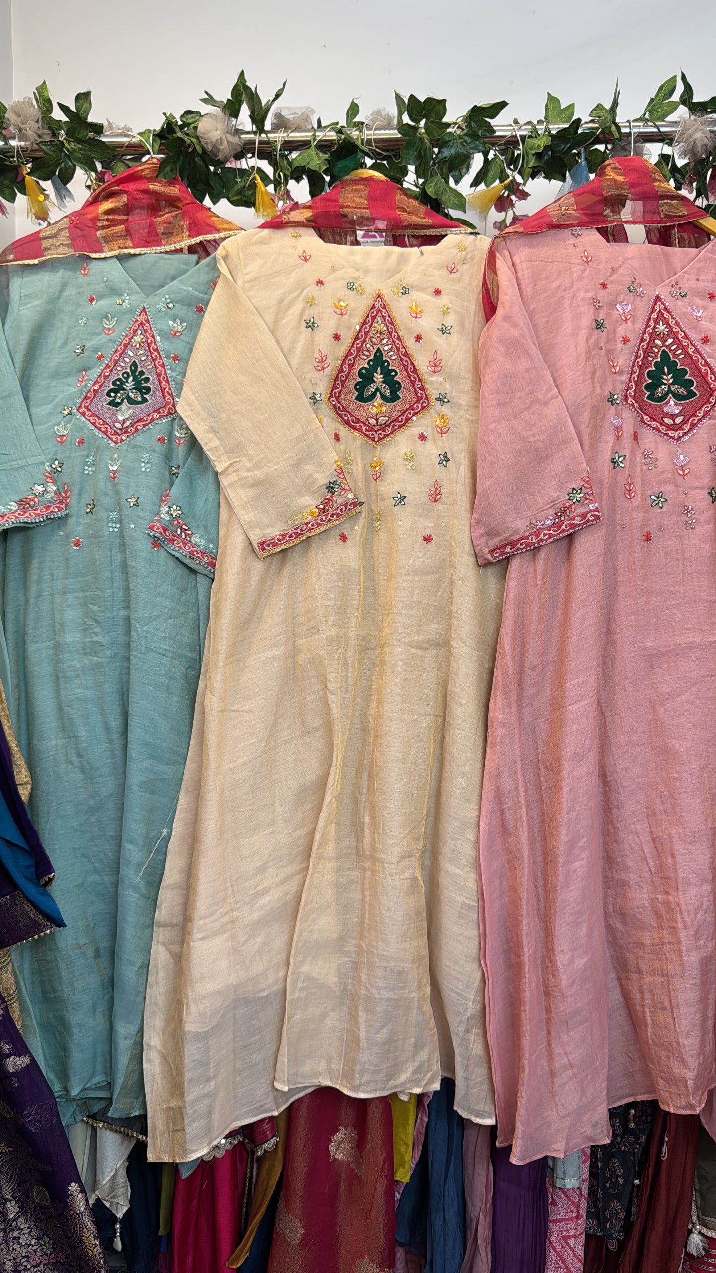 Soft Tissue premium chandari silk suit