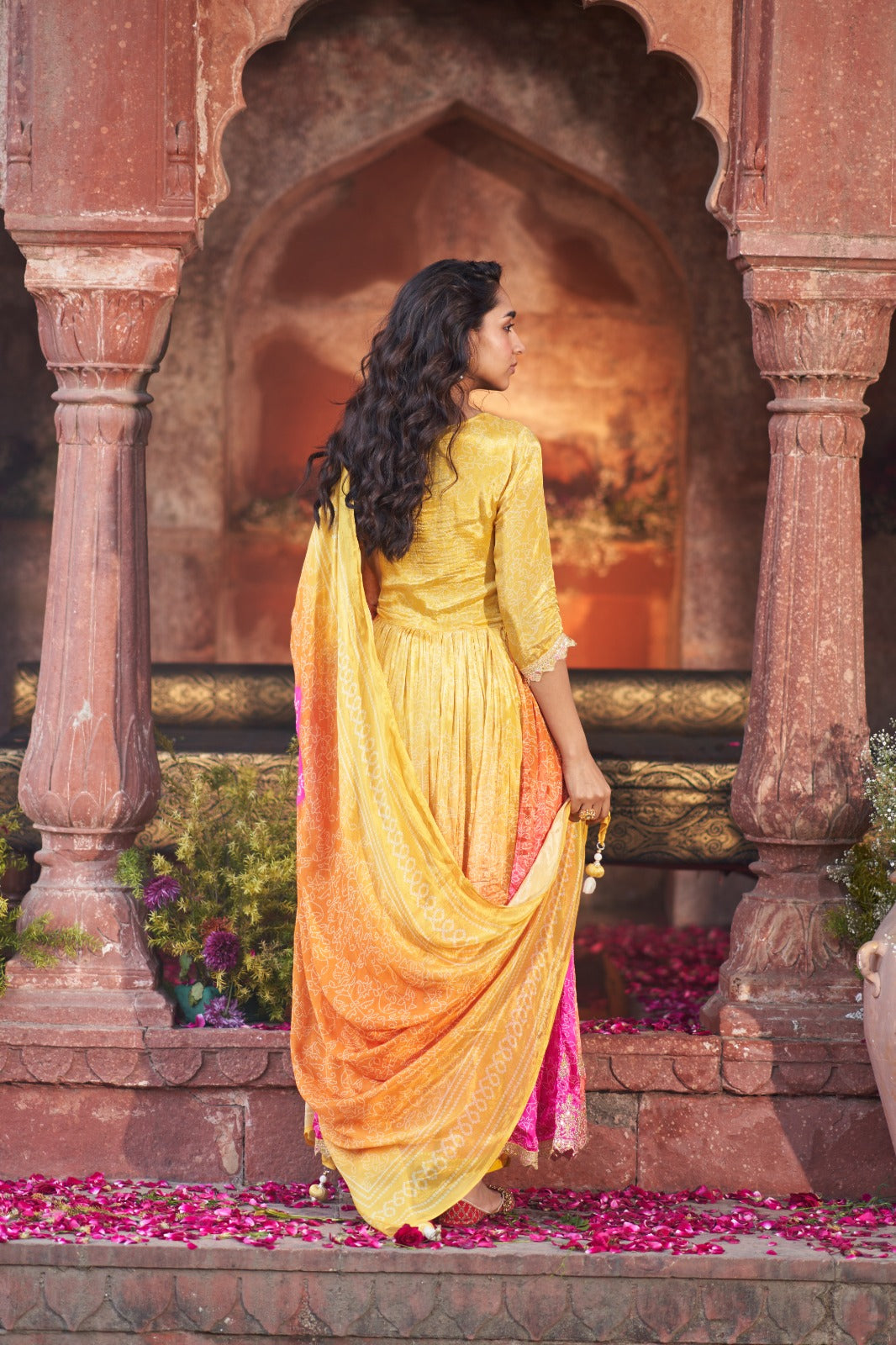 Chinon Bandhani Anarkali